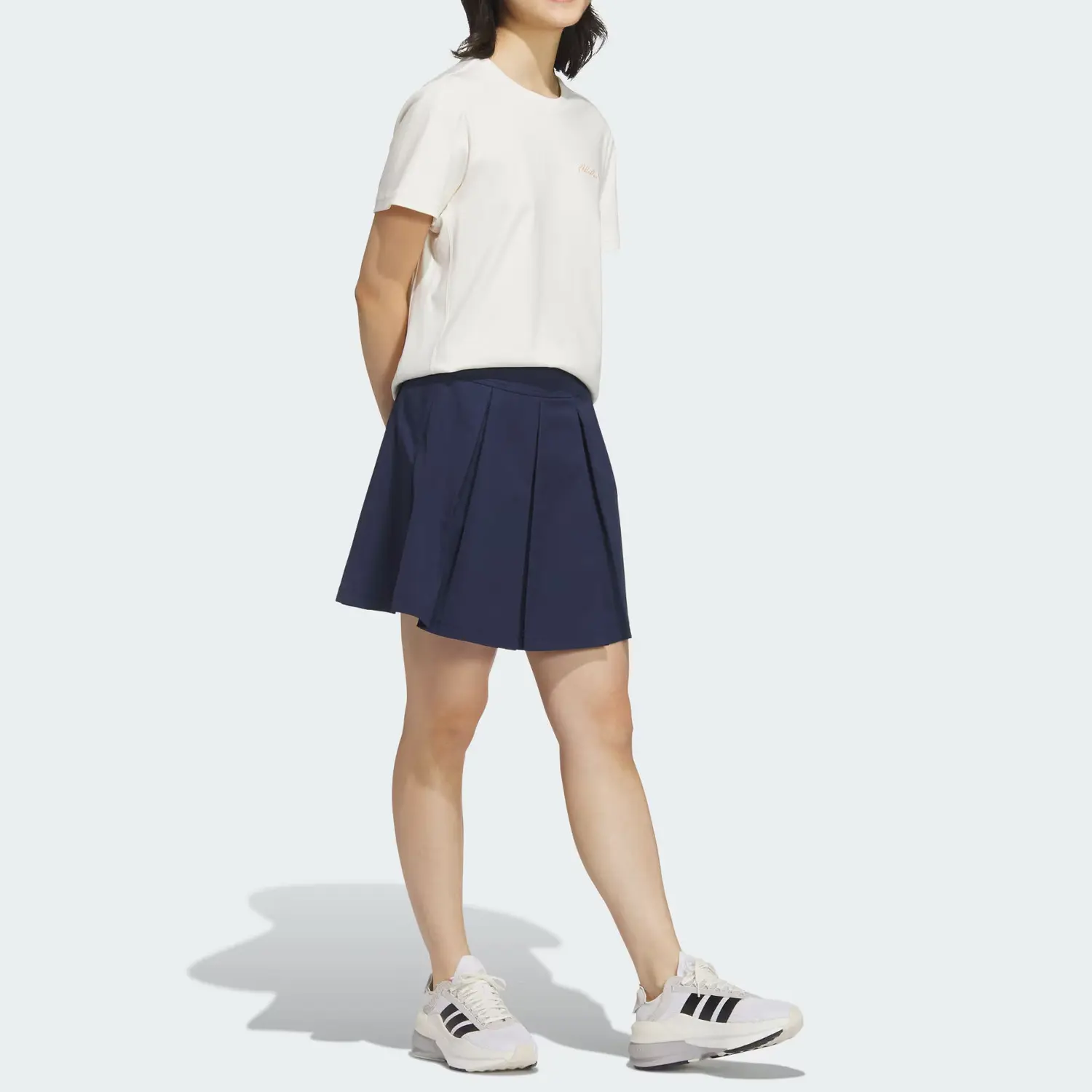 Повседневные короткие юбки для женщин Adidas, темно-синий/белый — фото 4