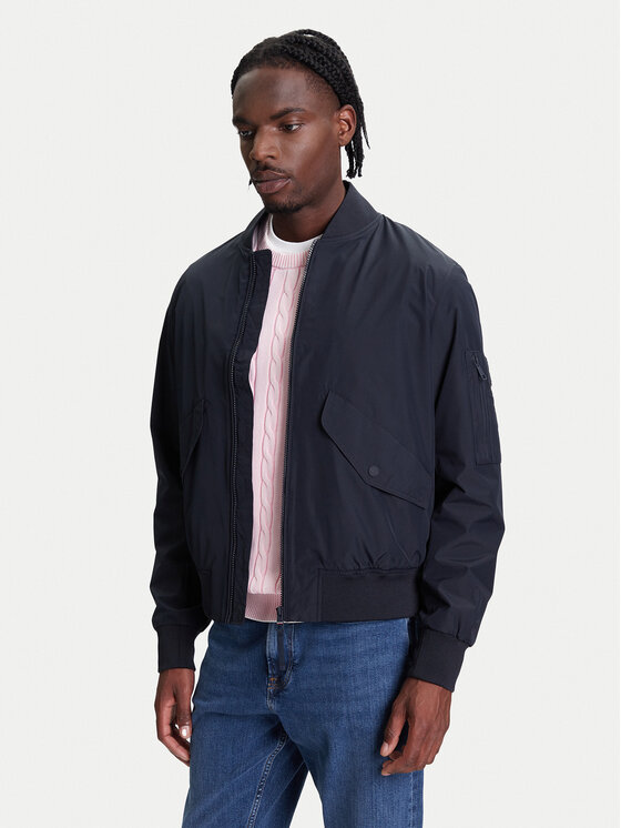 

Куртка-Бомбер стандартный крой MW0MW39629 Tommy Hilfiger, синий
