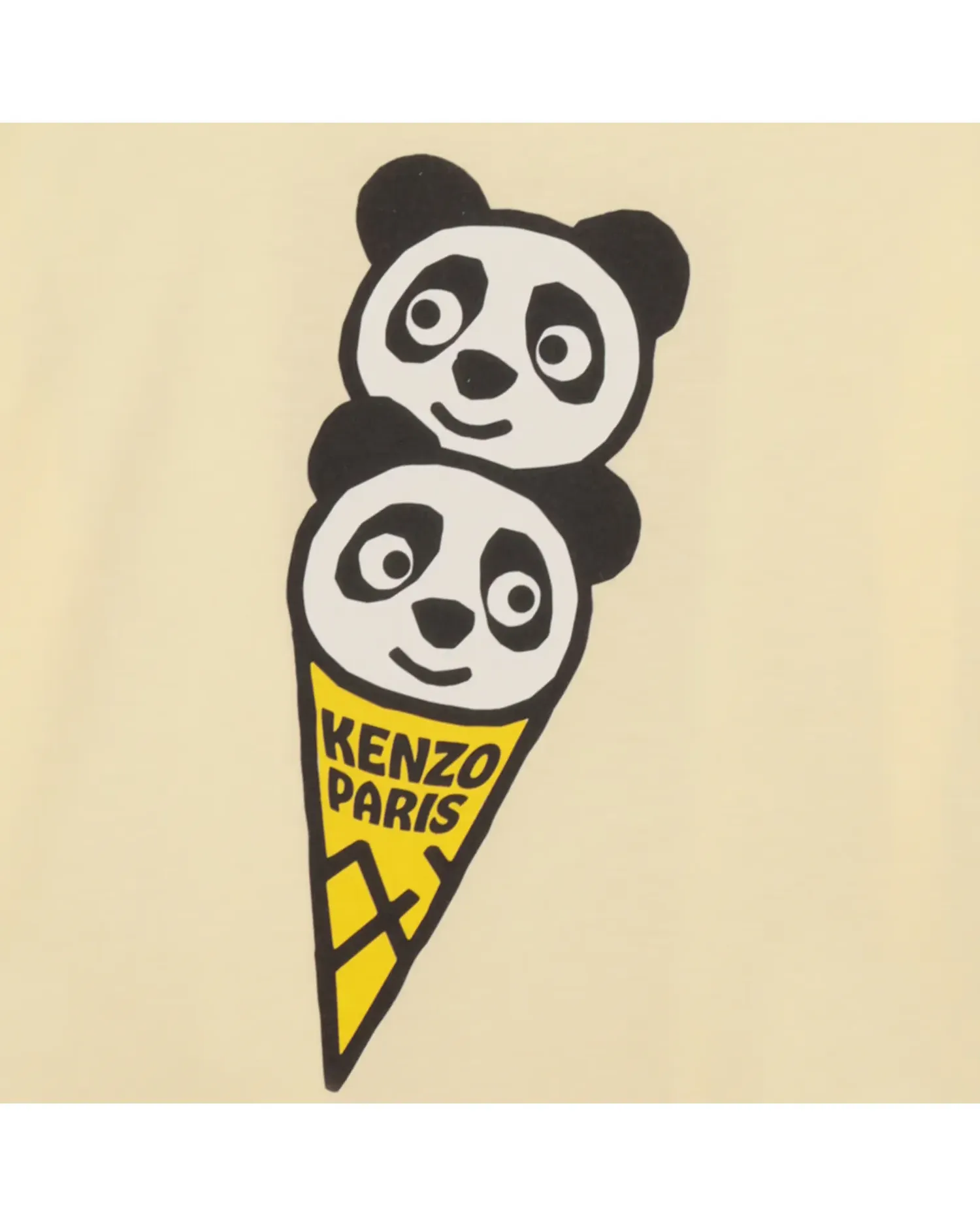 Детская унисекс футболка с французским рукавом с животным принтом из хлопка Kenzo Kids, желтый — фото 3