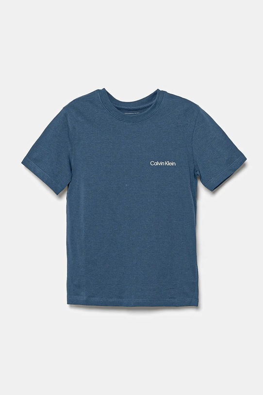 Хлопковая футболка детская 2 шт Calvin Klein Jeans, темно-синий — фото 3