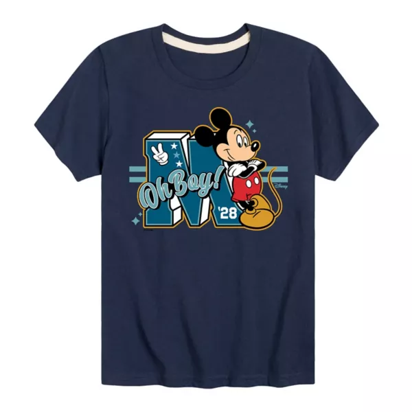 

Футболка с рисунком Микки Мауса для мальчиков 8-20 лет Disney, синий