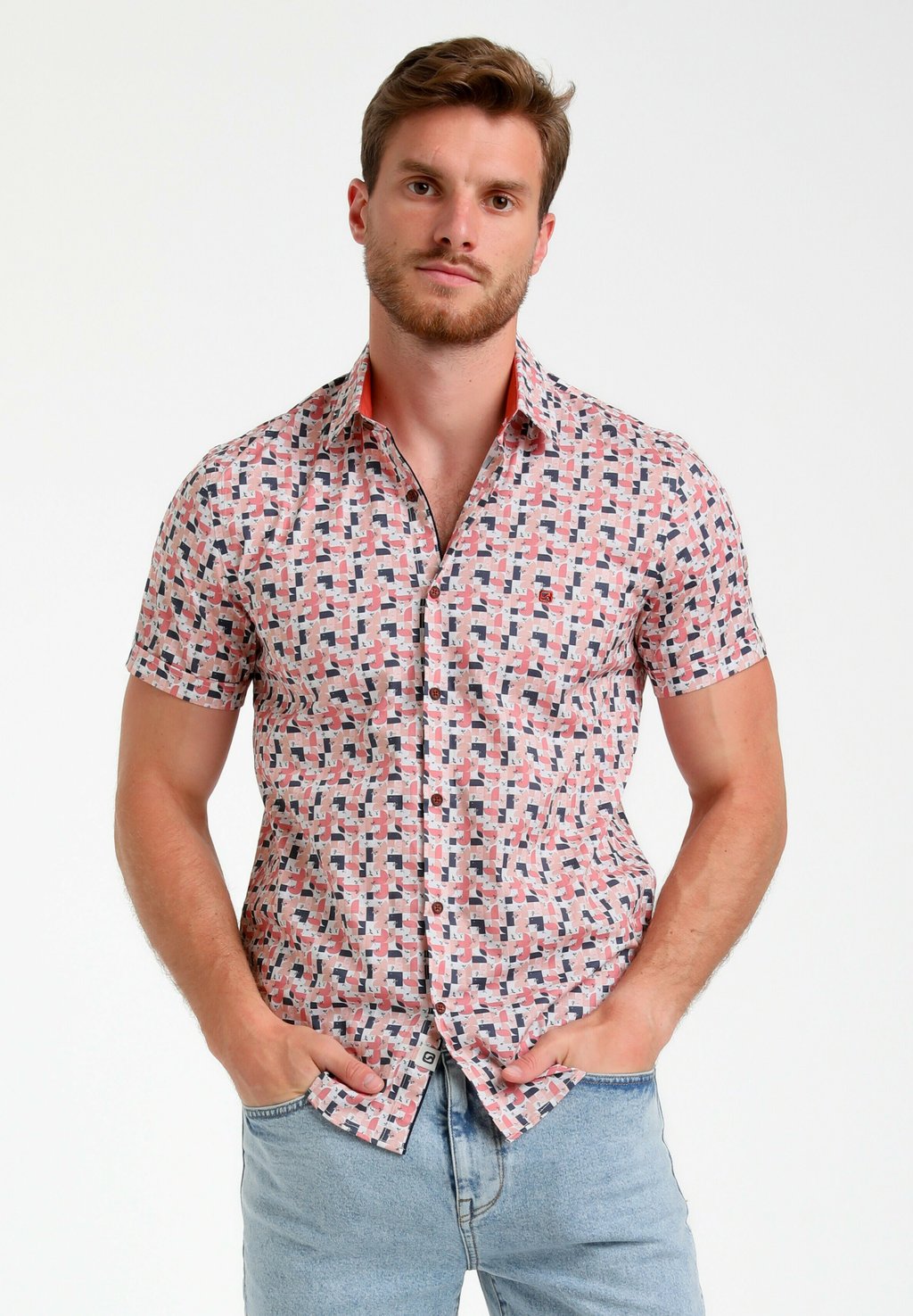 

Рубашка SHORT SLEEVED PRINTED Gabbiano, коралловый