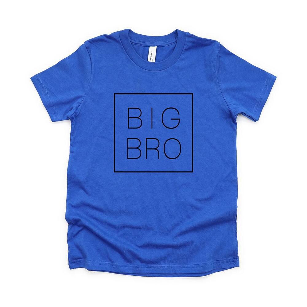 

Квадратная футболка с короткими рукавами и рисунком Big Bro для малышей The Juniper Shop, цвет Royal