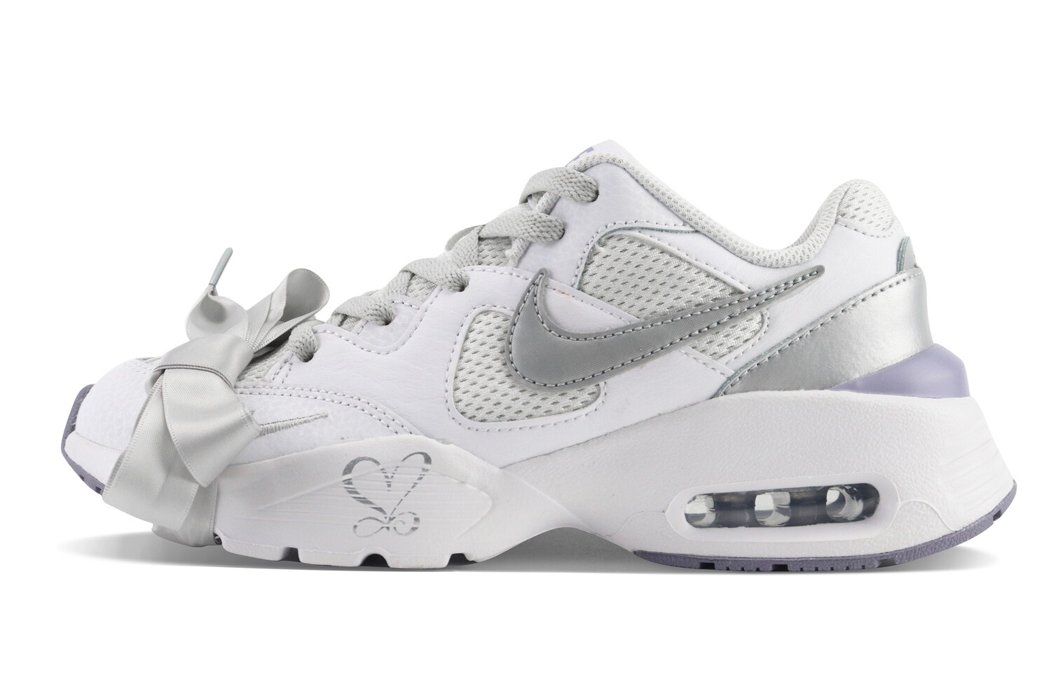

Кроссовки Air Max Fusion женские с низким верхом, белые/серебристые Nike