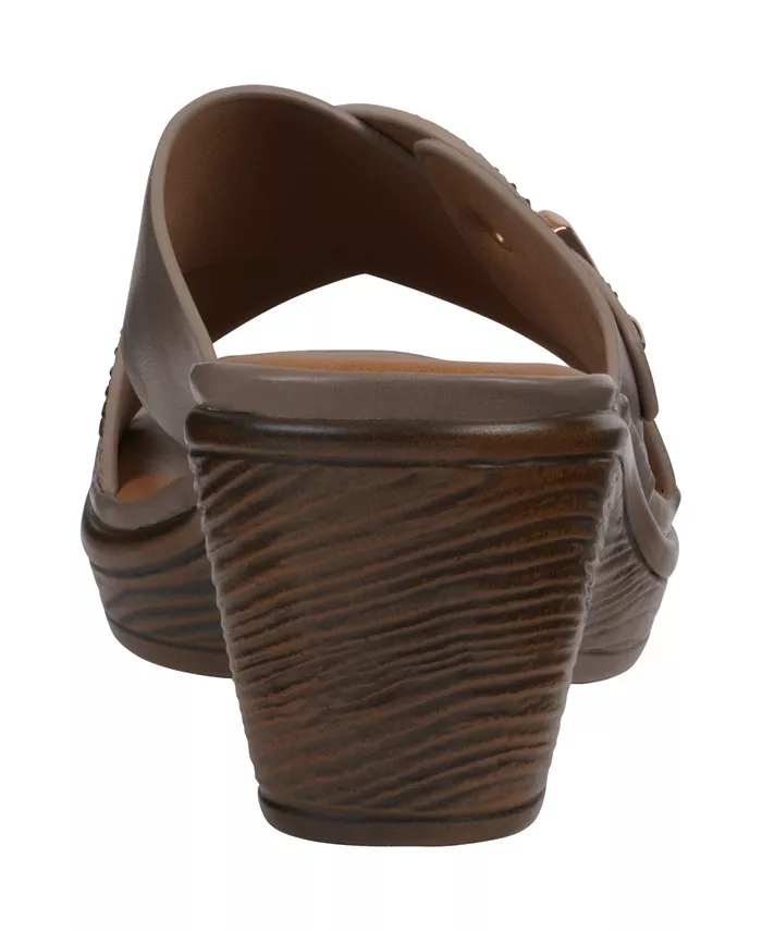 Женские сандалии Ash Crisscross на платформе GC Shoes, коричневый/бежевый — фото 3