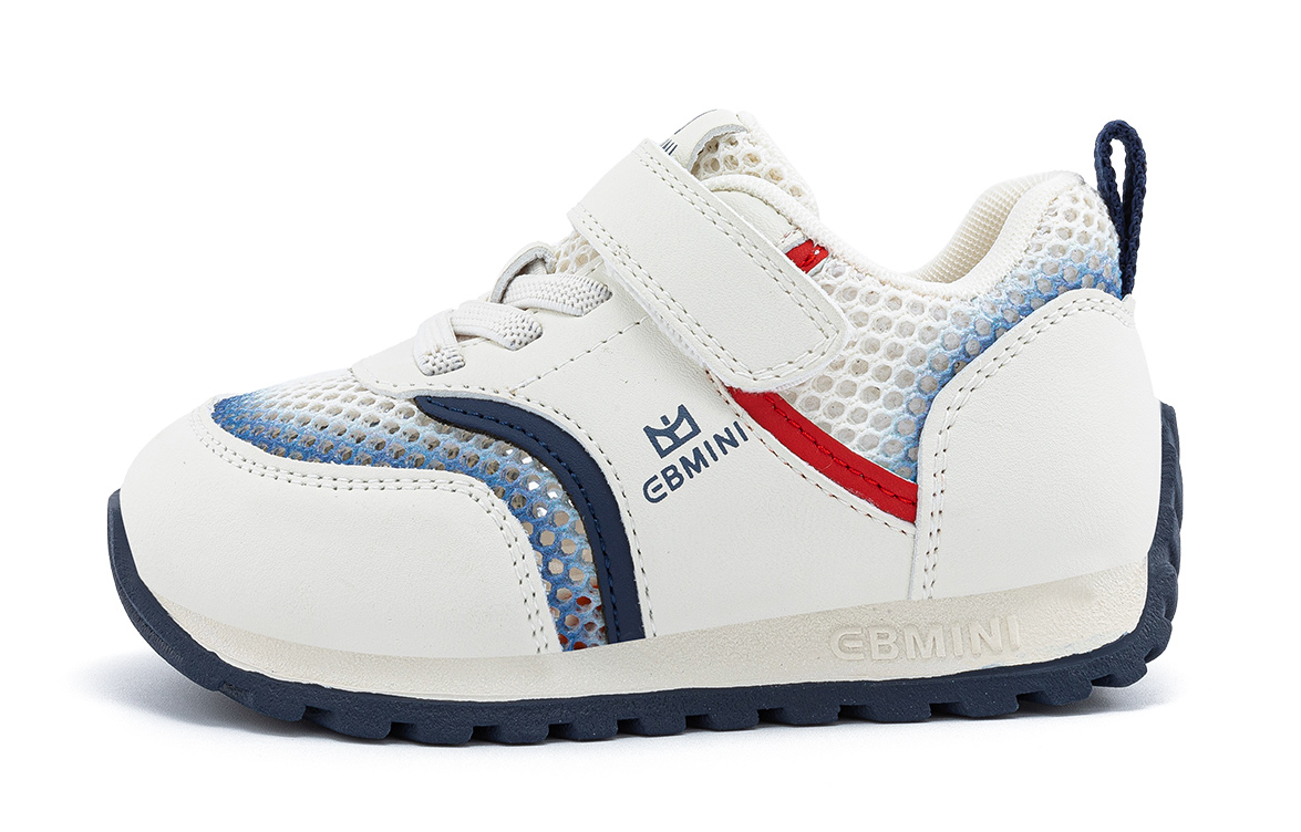 

Низкие, амортизирующие, износостойкие кроссовки для детей от 3 до 7 лет EBMINI, бежевый/синий