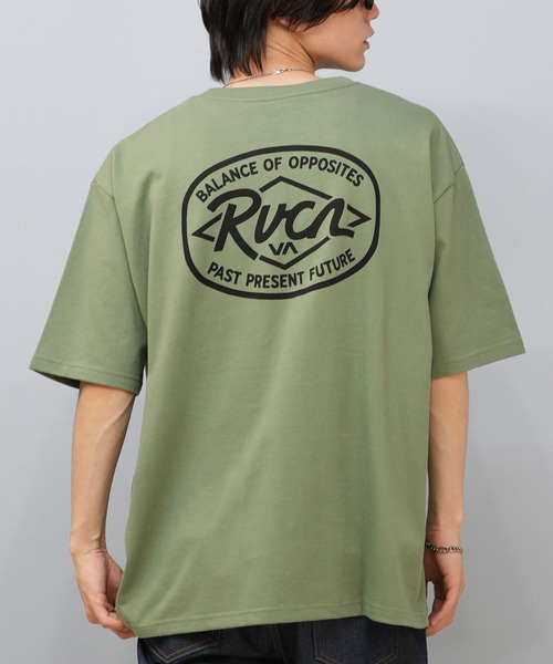 

Футболка с коротким рукавом, свободного кроя, с принтом на спине RVCA, цвет хаки