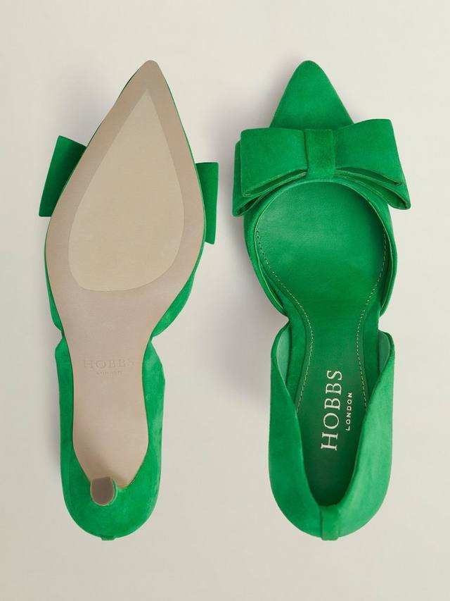 Замшевые туфли-лодочки elva с бантиком Hobbs, цвет Cilantro Green — фото 2