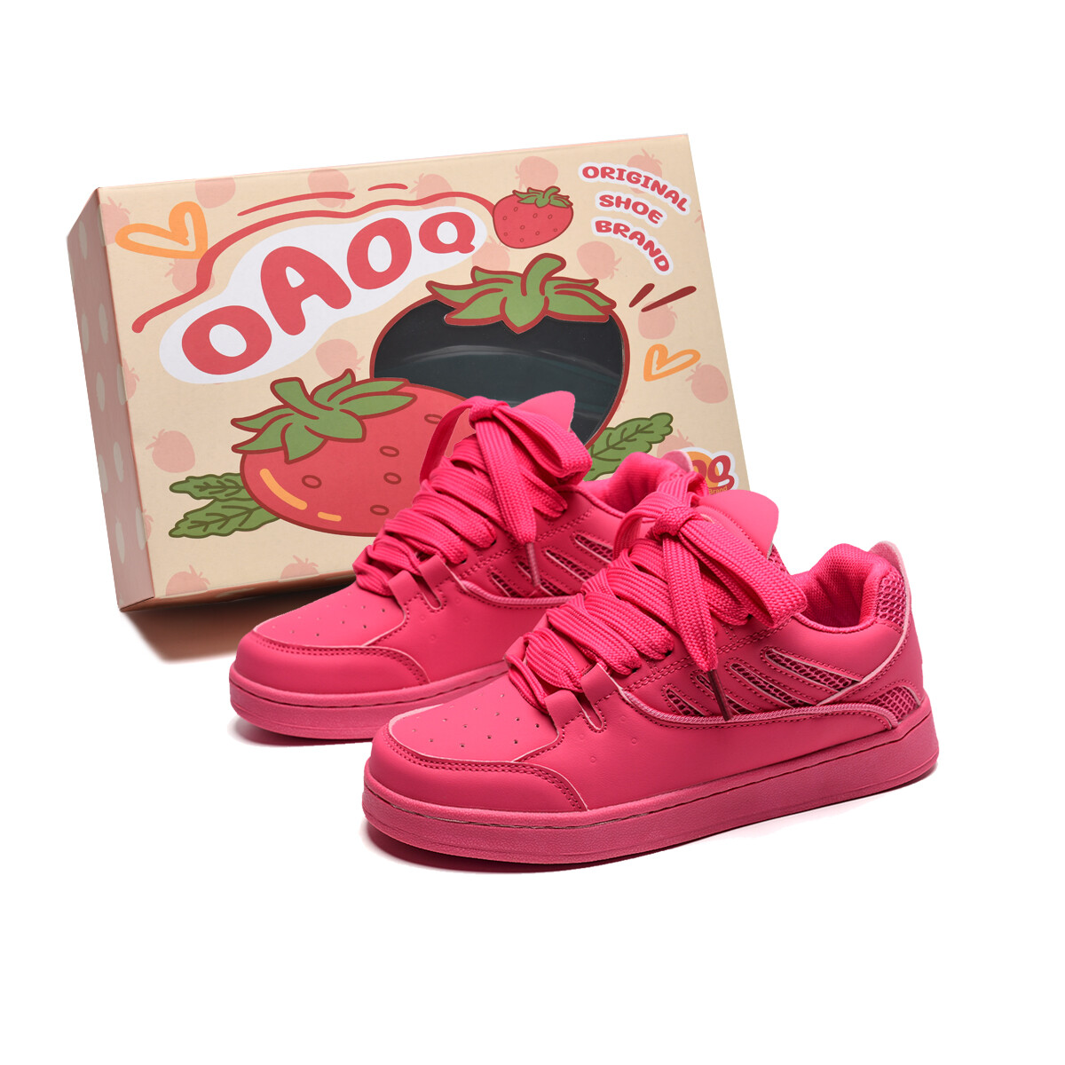 

Кеды, обувь для скейтборда унисекс с низким верхом Oaoq, цвет Dragon Fruit Red