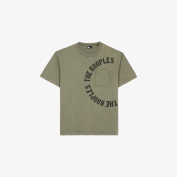 

Футболка The Kooples с принтом логотипа, хаки