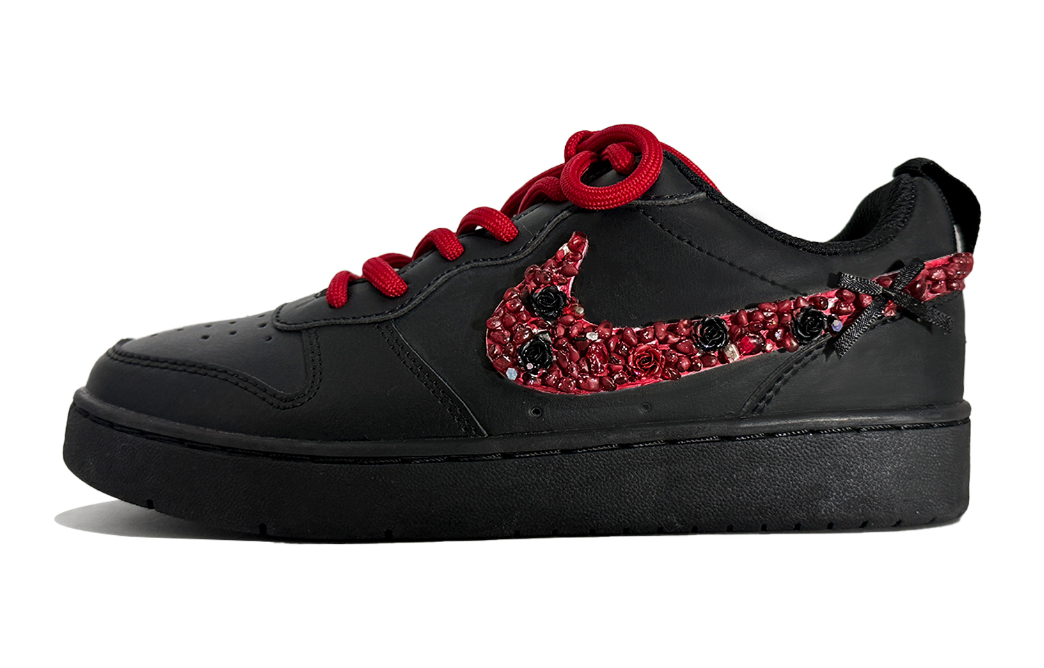 

Court Borough Neon Heart нескользящие низкие детские скейтерские кроссовки Unisex Nike, красный