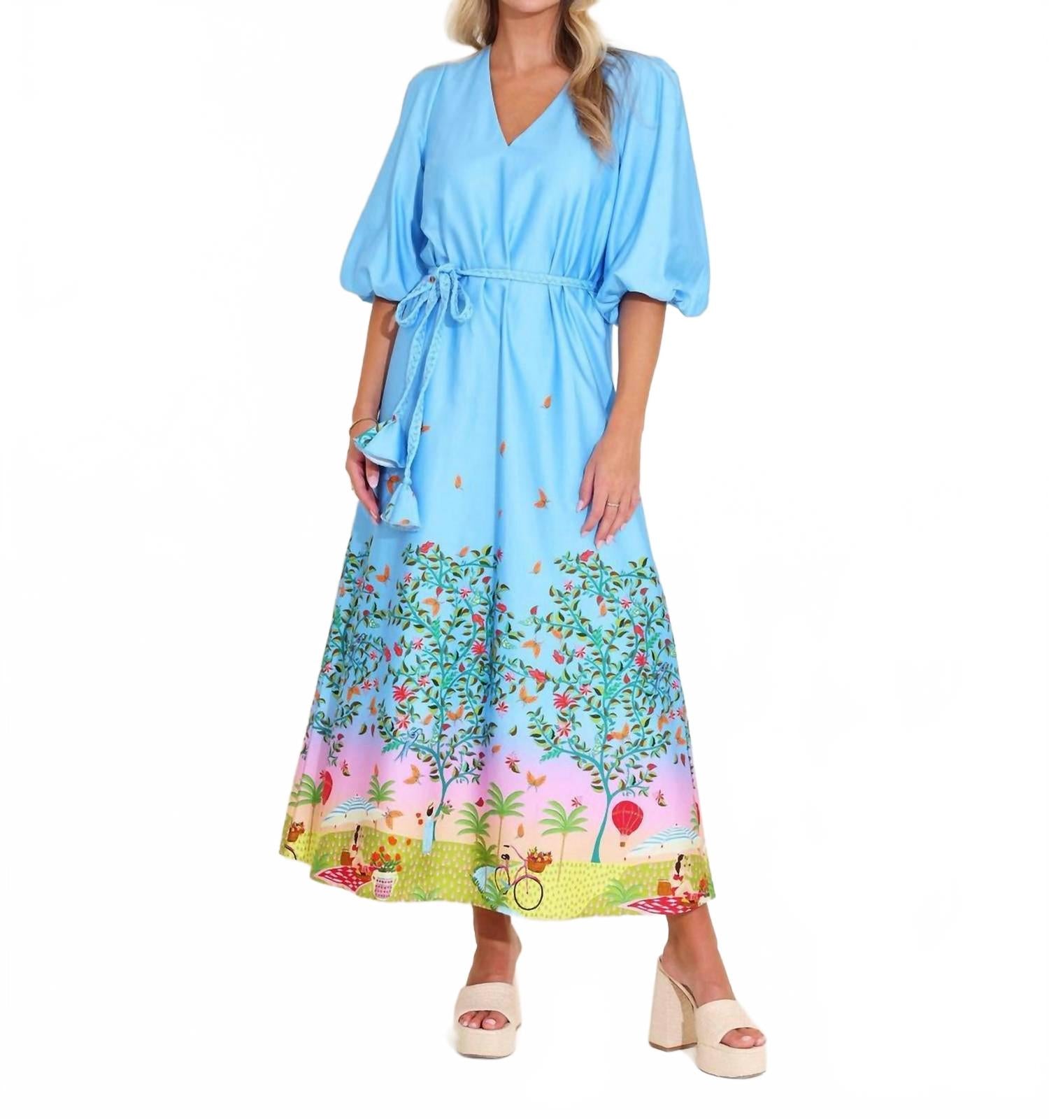 

Платье Lizzie в небесно-голубом Alden Adair