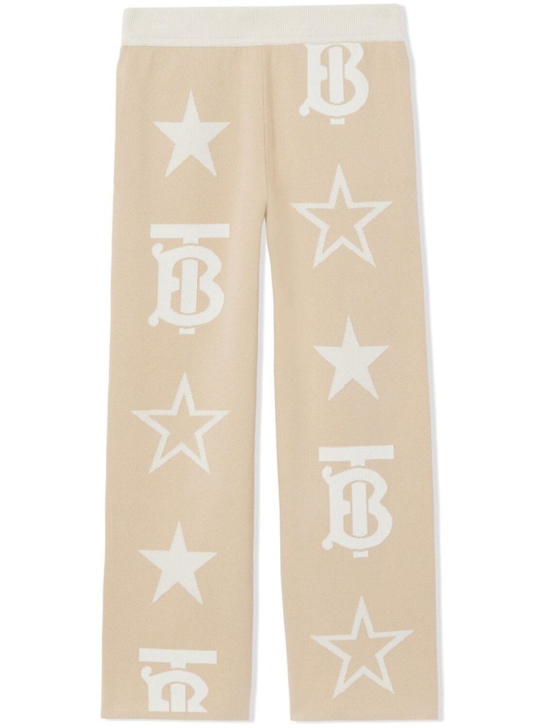 

Burberry Kids жаккардовые брюки TB Star, нейтральный цвет