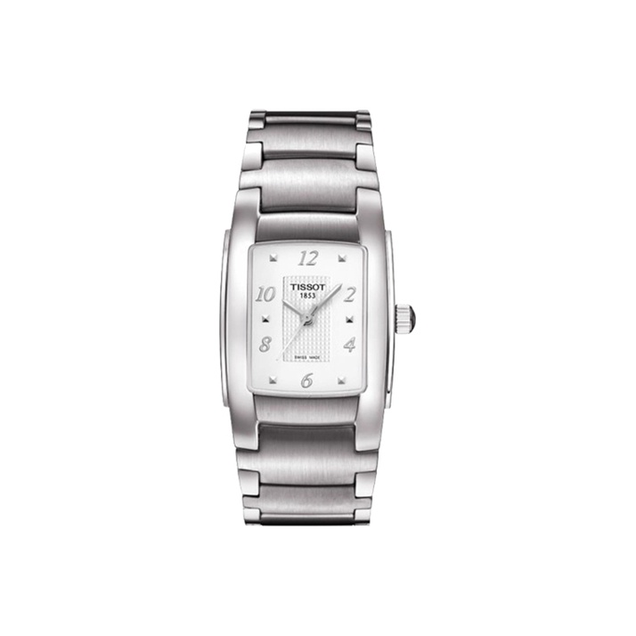 

TISSOT Часы T LADY Series Quartz Movement Women's Watch 31.2mm White Dial Stainless Steel Case Stainless Steel Watchband, Silver Dial