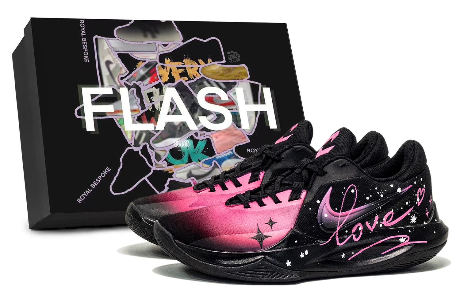 

Nike Мужские низкие баскетбольные кроссовки Precision 6 Star Blush, в коробке черный с розовым оттенком