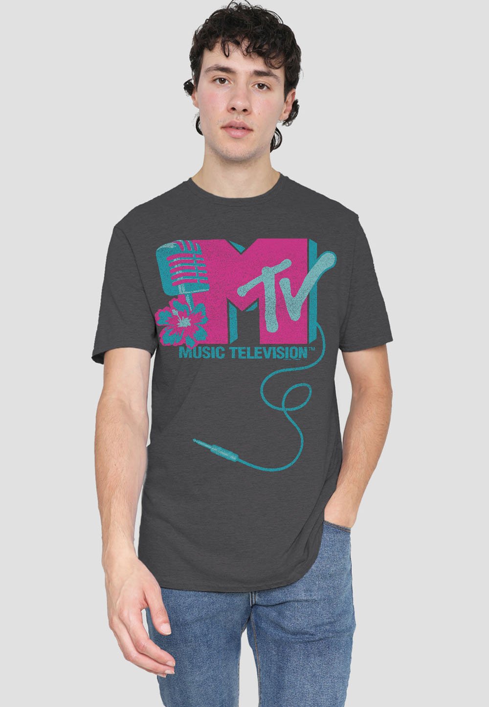 

Футболка с принтом MTV MICROPHONE LOGO Cotton Soul, антрацит