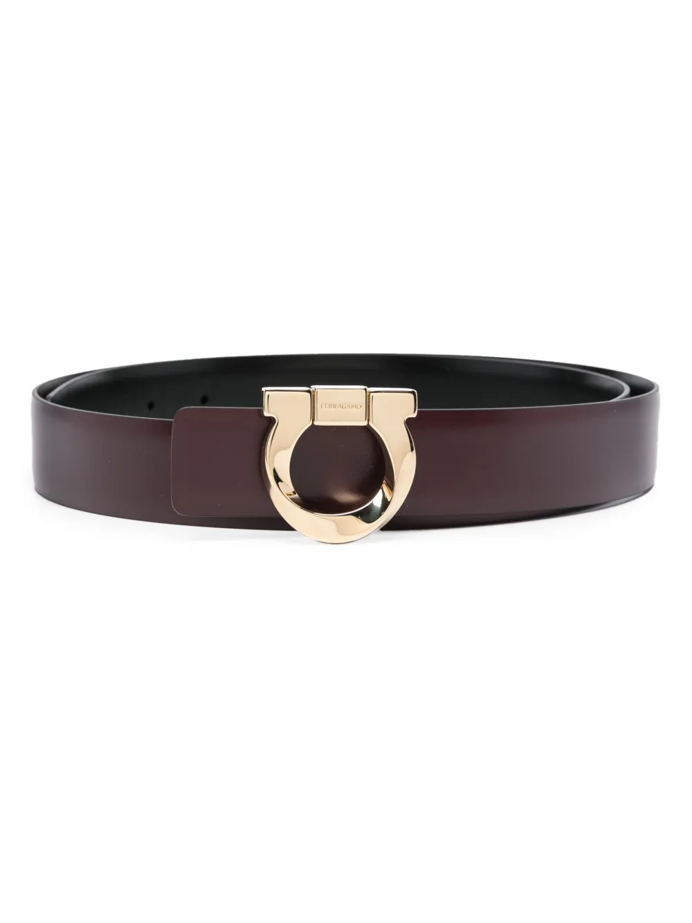 

Ремень с декором Gancini Ferragamo, черный