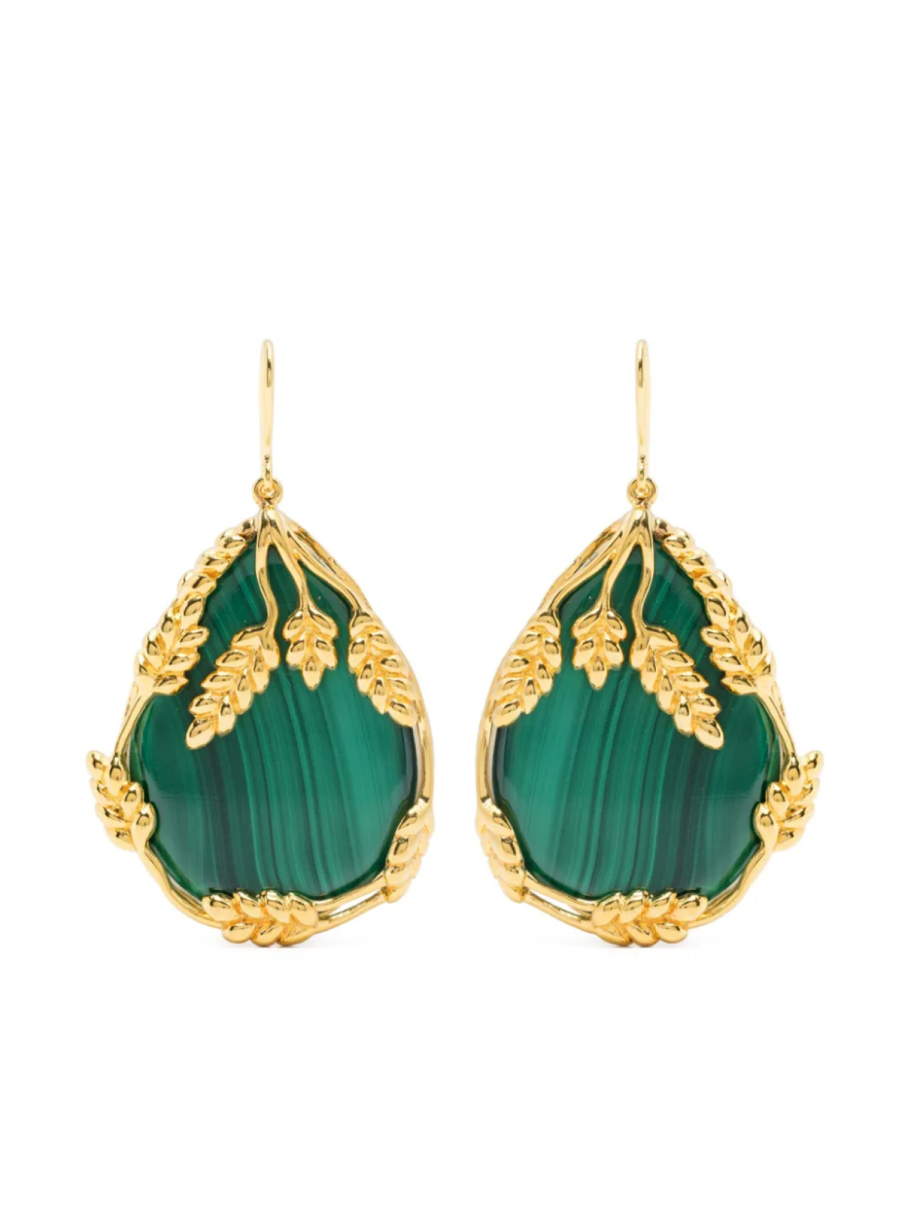 

Серьги-подвески Франсуаза малахит Aurelie Bidermann, золотой
