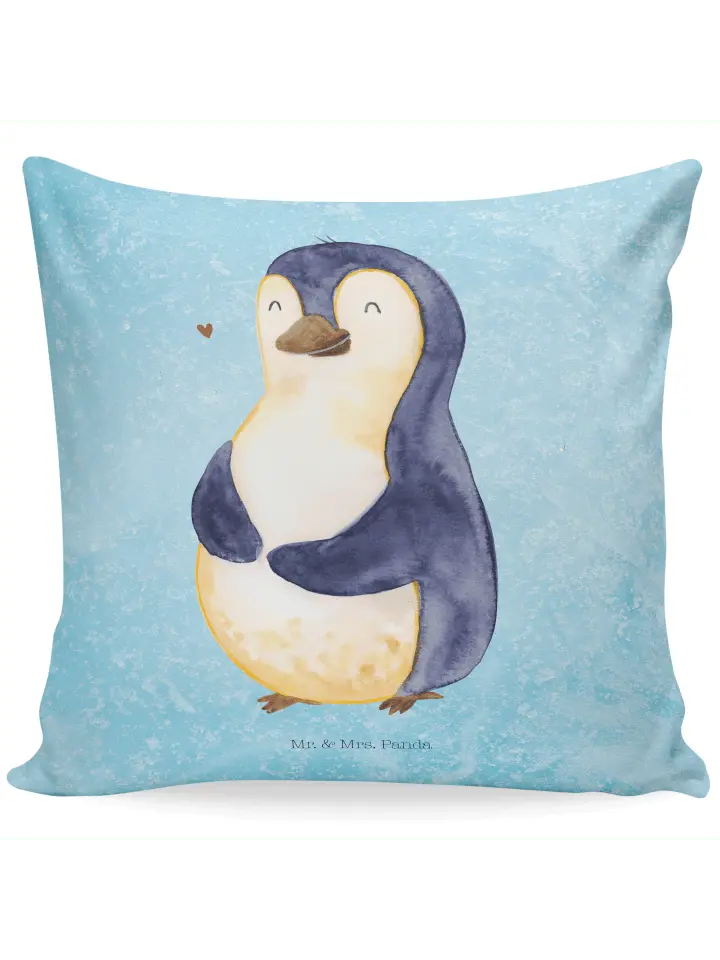 

Подушка Mr & Mrs Panda 40x40 Pinguin Diät, цвет eisblau