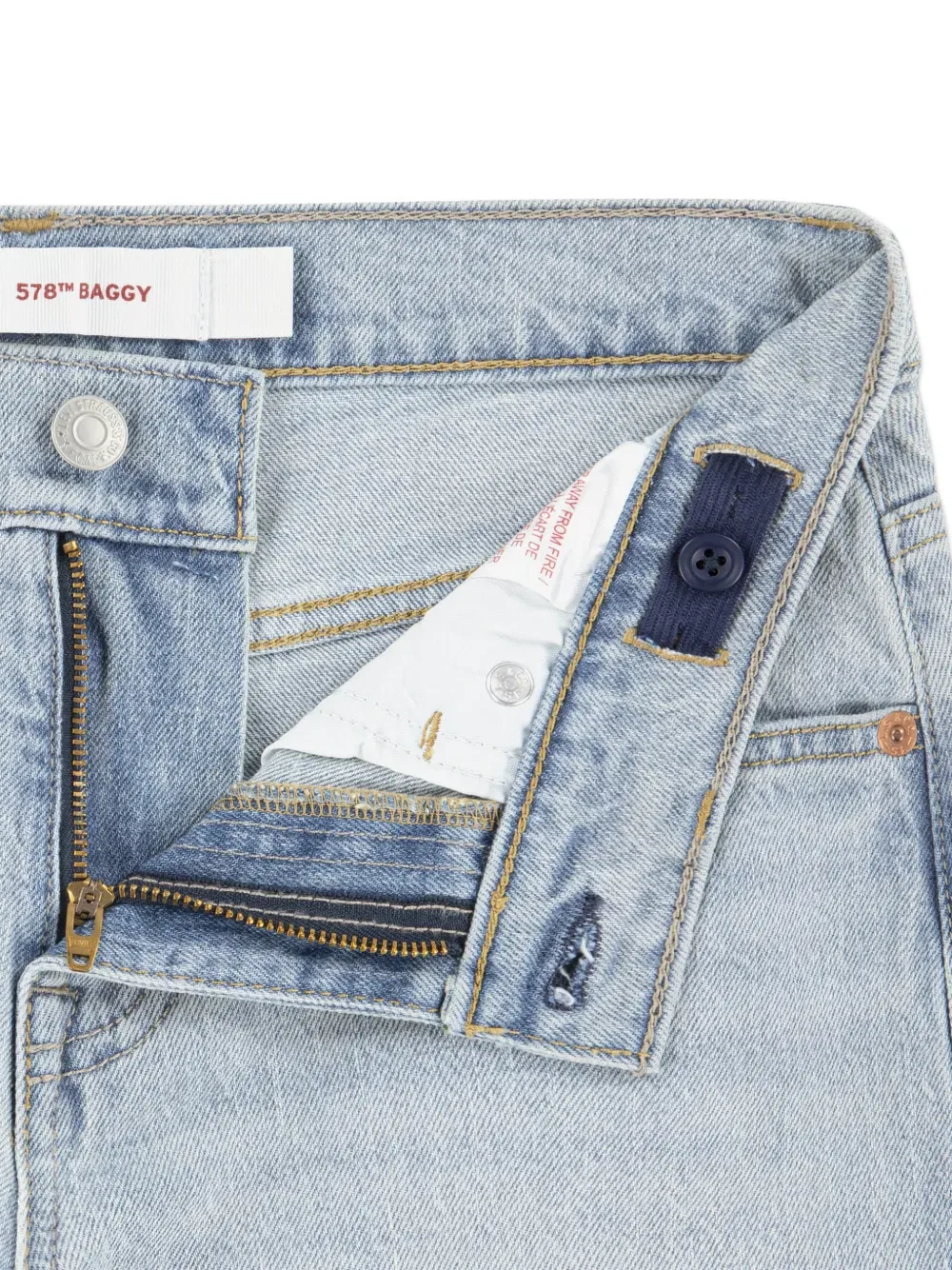 Джинсы с пятью карманами и застежкой-молнией Levi'S Kids, синий — фото 3