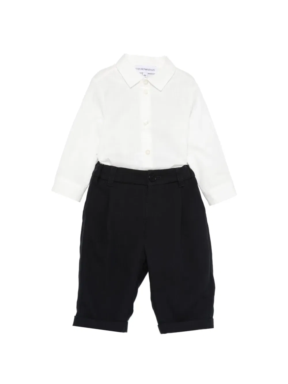 Комплект брюк на пуговицах (три штуки) Emporio Armani Kids, синий — фото 2