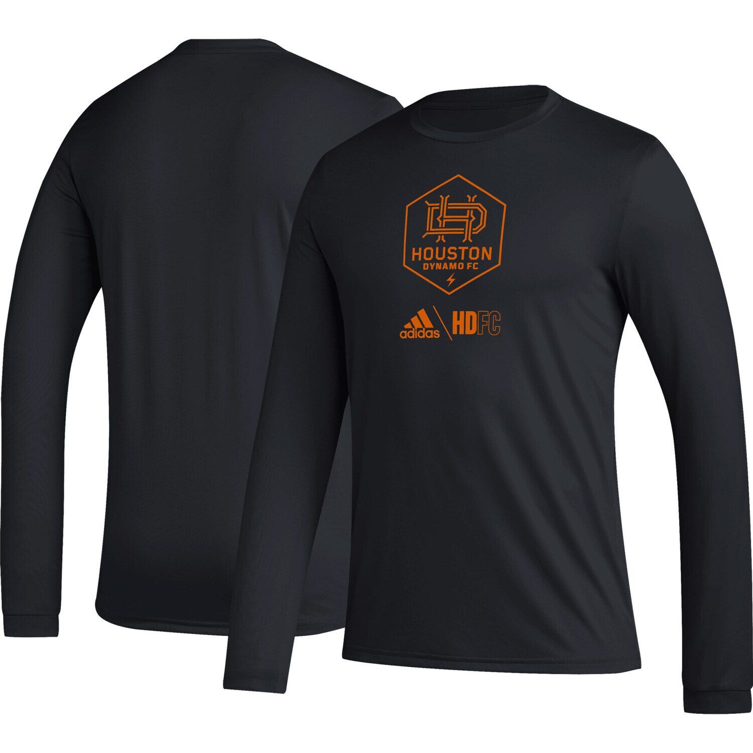 

Мужская черная футболка с длинным рукавом Houston Dynamo FC Icon adidas, Черный, Мужская черная футболка с длинным рукавом Houston Dynamo FC Icon adidas