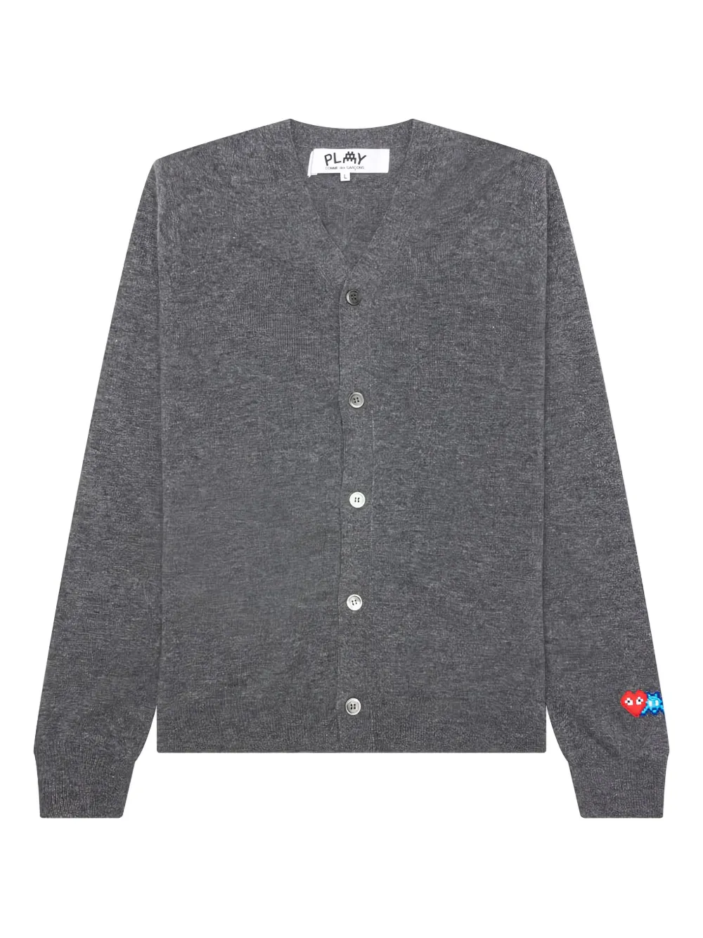 

X Кардиган с нашивкой в виде сердца The Artist Invader Comme Des Garçons Play, серый