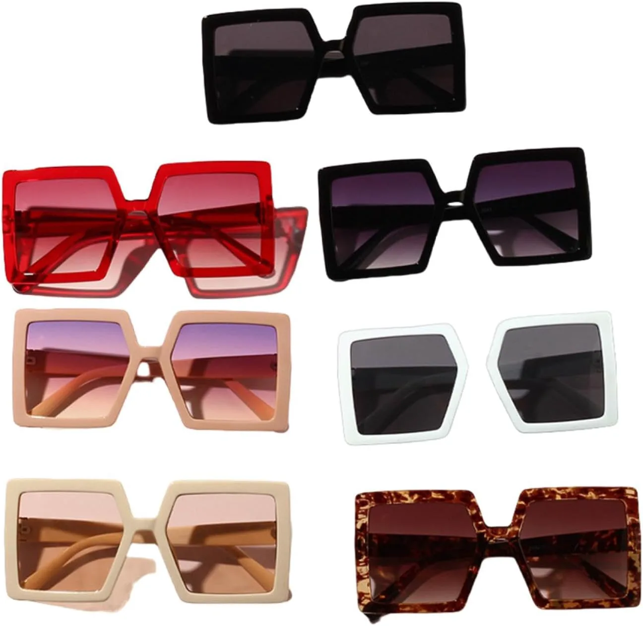 

Ретро-солнцезащитные очки для мужчин и женщин, большие оправы, винтажные солнцезащитные очки, солнцезащитные очки с защитой от УФ-излучения UV400 TKKTLLT, White Grey