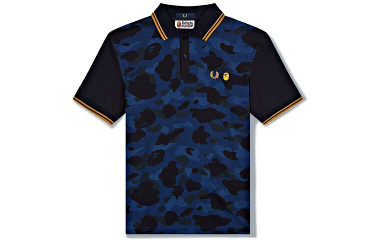 

Мужская рубашка поло Bape X Hello Kitty A Bathing Ape, темно-синий