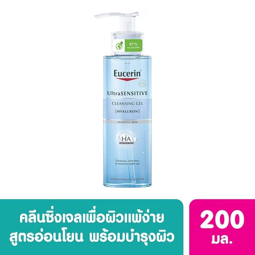 

Eucerin Ультрачувствительный очищающий гель [Гиалурон] 200мл, Light Blue