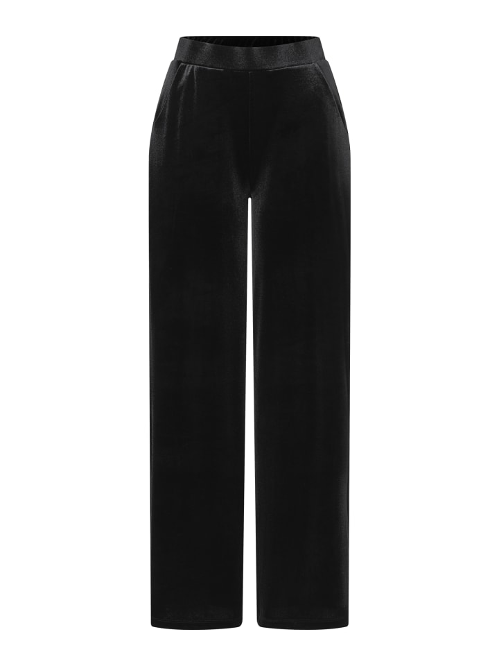 

More & More Элегантные, роскошные, широкие бархатные брюки черного цвета