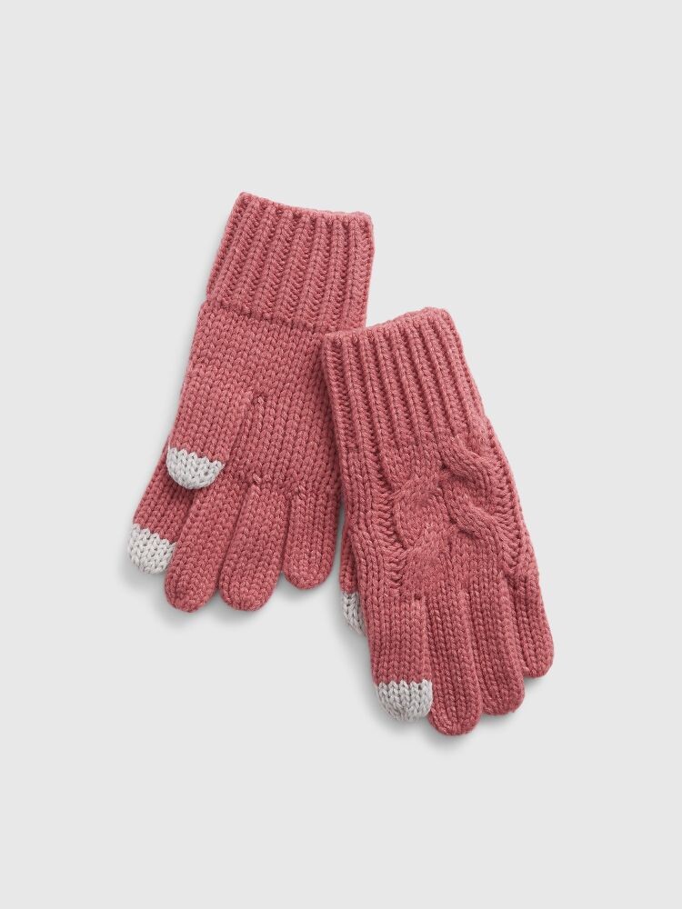 

Детские вязаные перчатки Gap, розовый