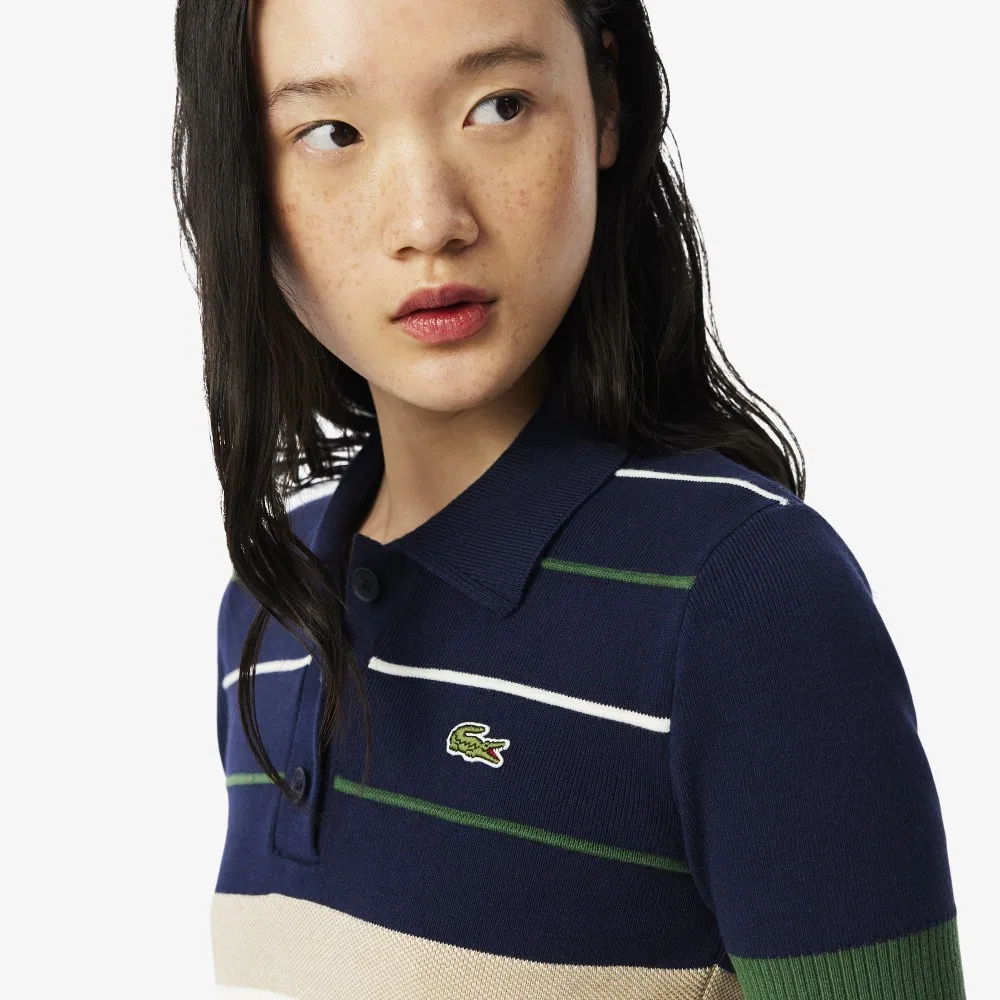 Свитер-поло Lacoste с цветными блоками, смешанные цвета — фото 2