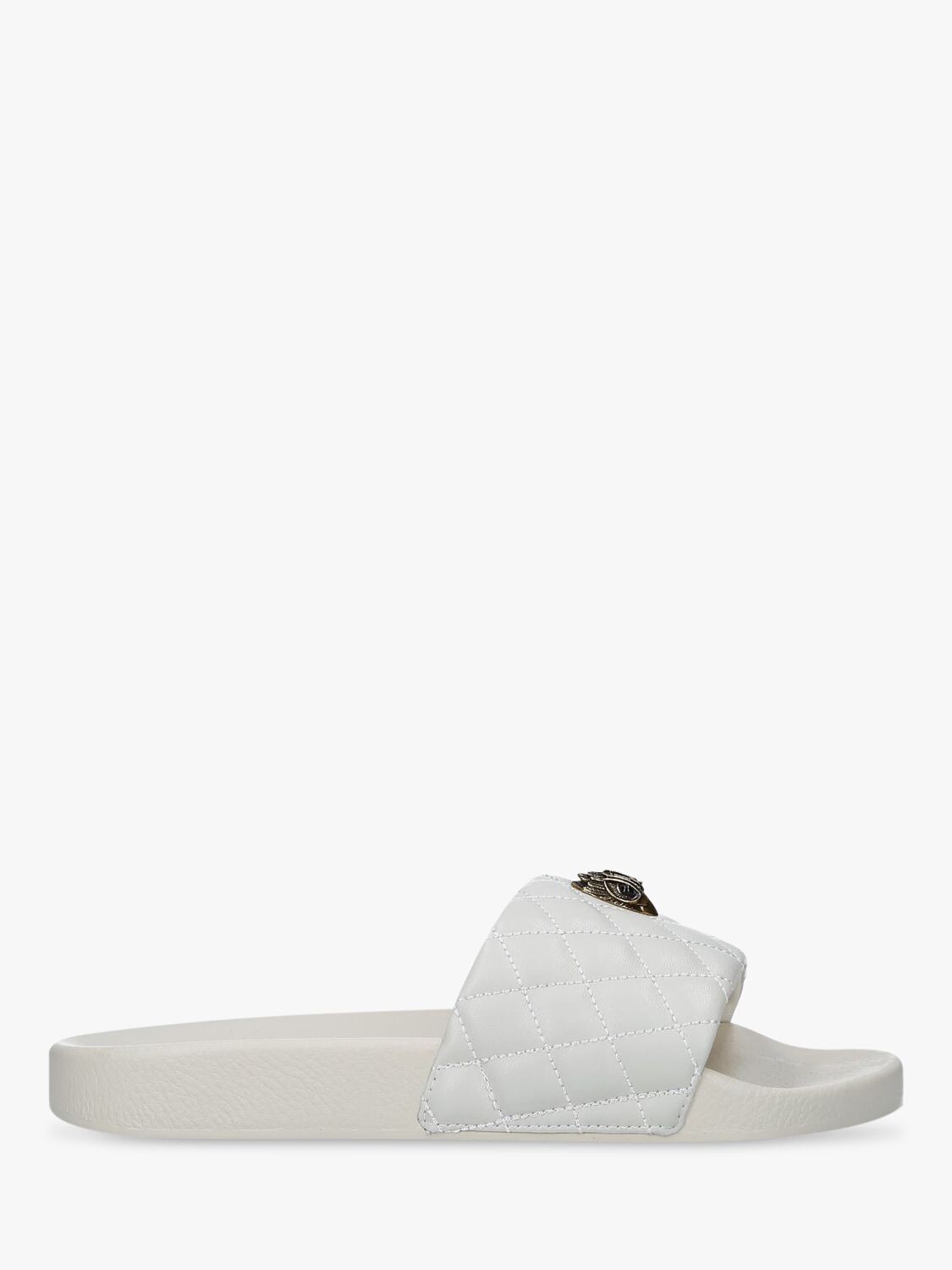 Kurt Geiger London Meena Eagle Стеганые шлепанцы, натуральная замазка