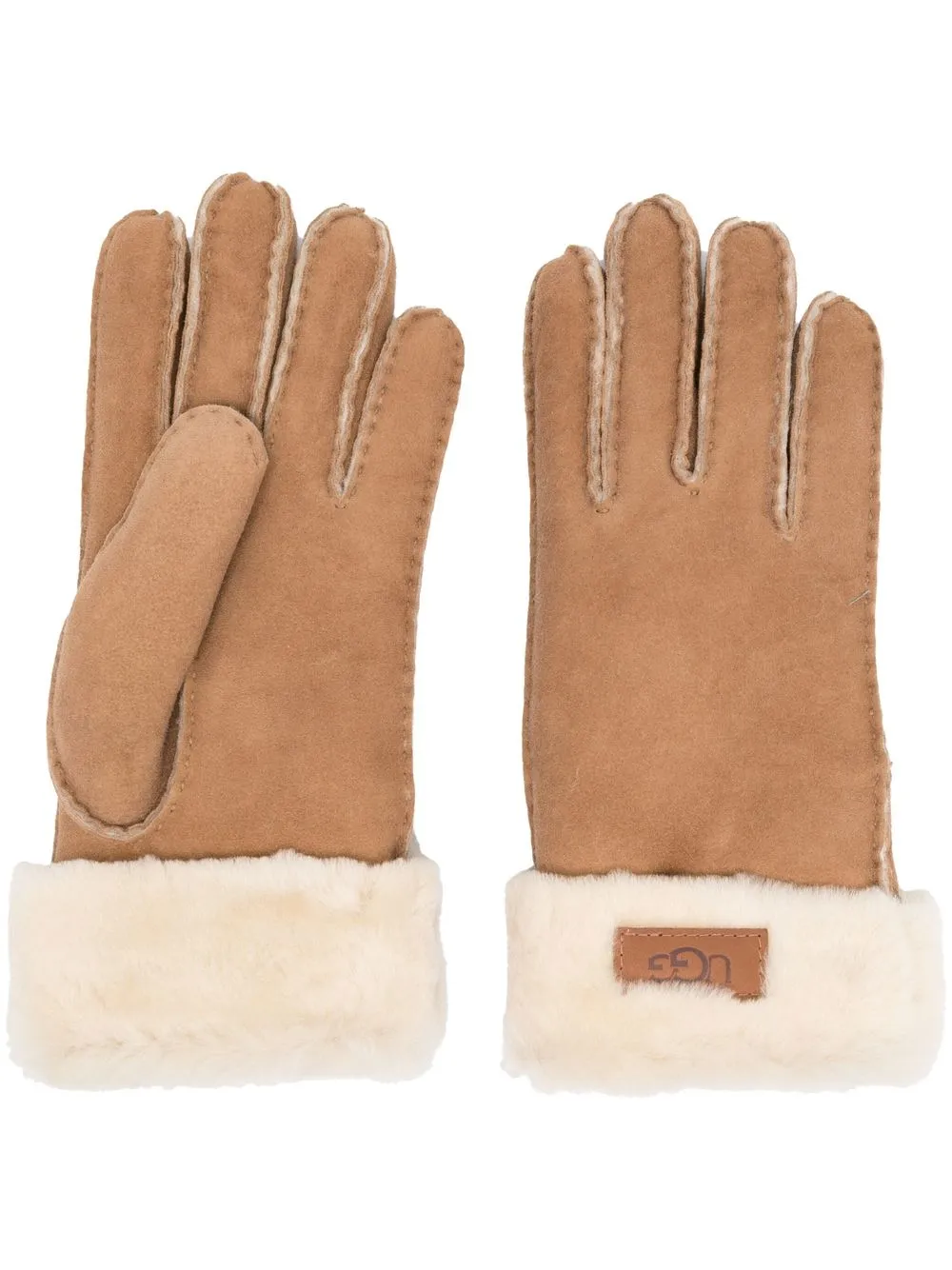 

Замшевые перчатки с логотипом UGG, нейтральный