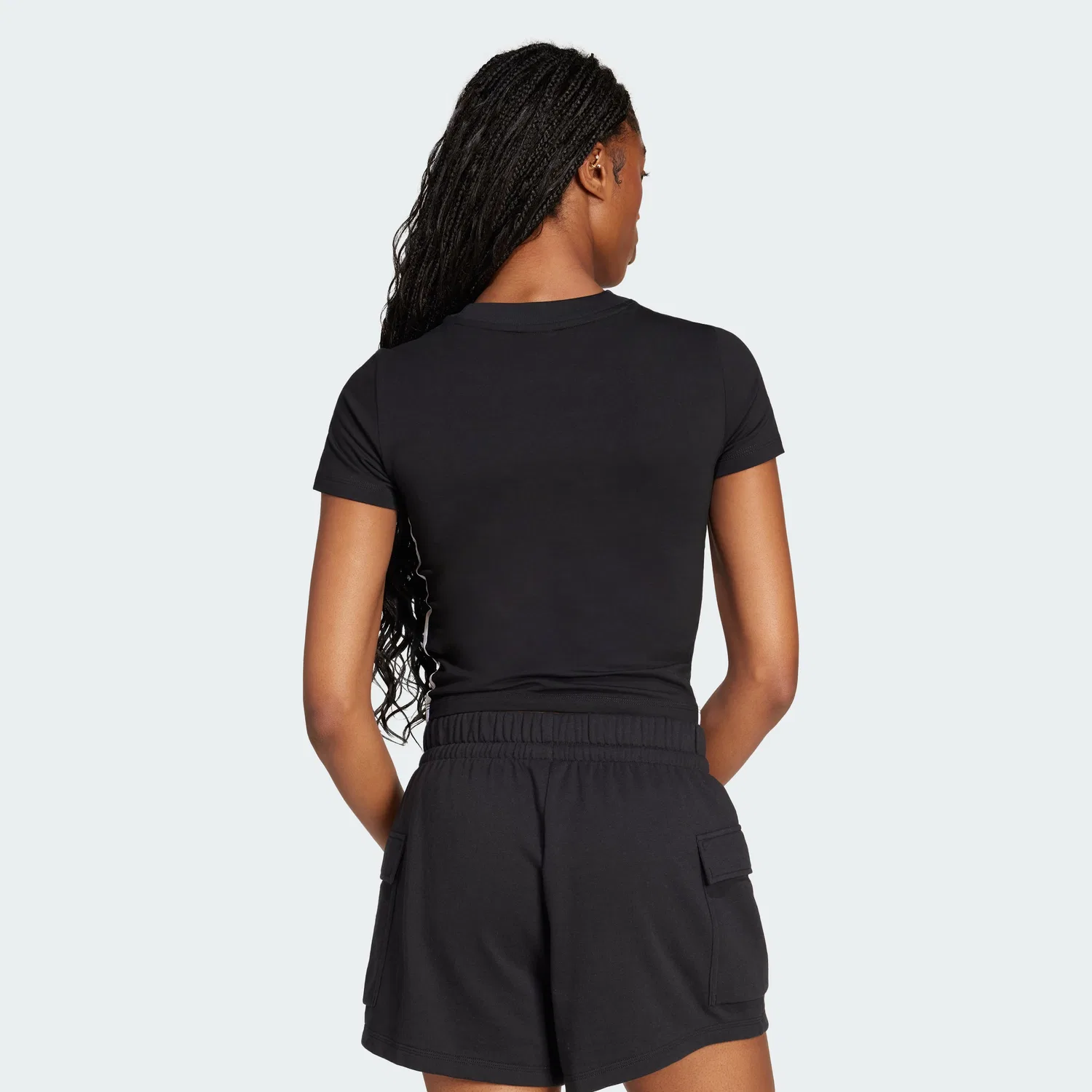 Женская белая футболка Essential 3S Slim Baby от Adidas — фото 2