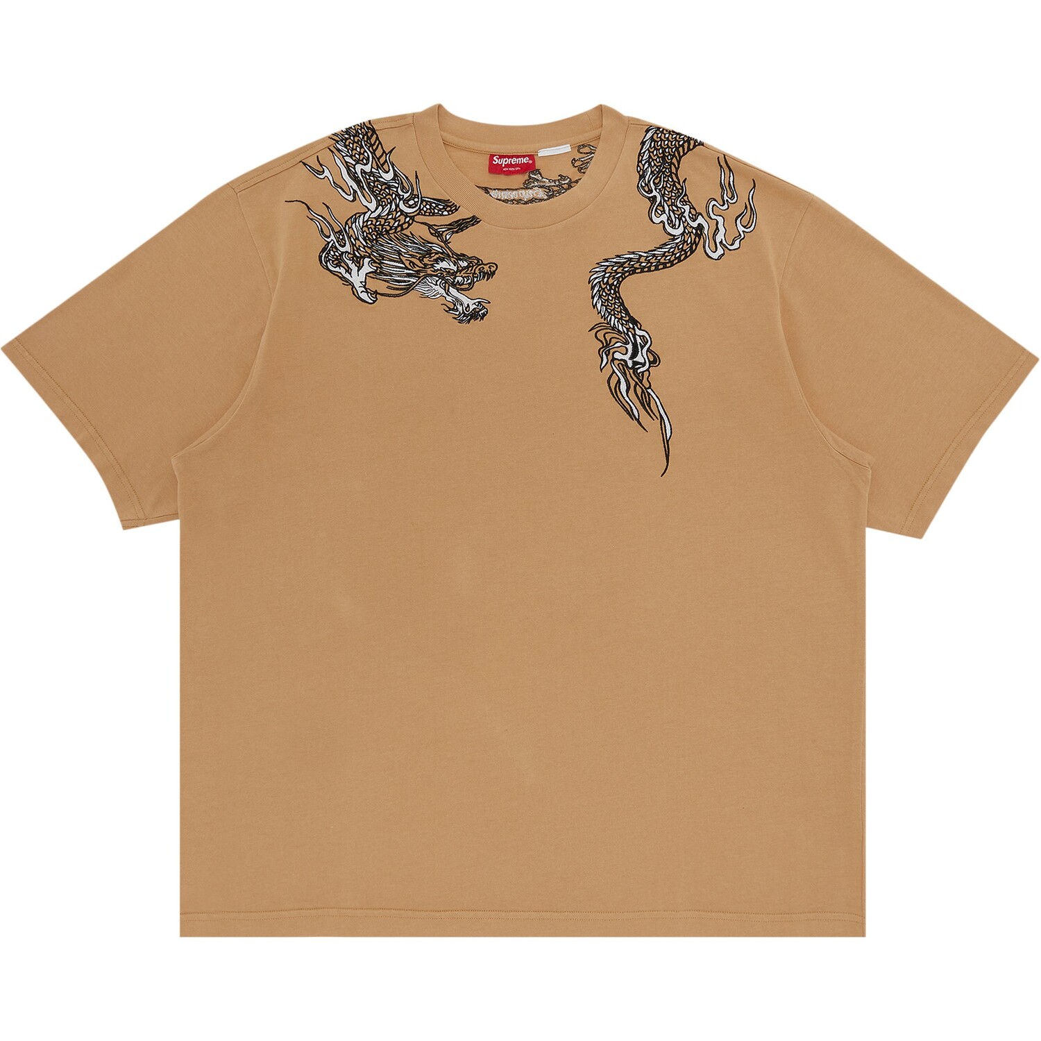 

Топ с короткими рукавами и запахом Supreme Dragon, цвет Тан