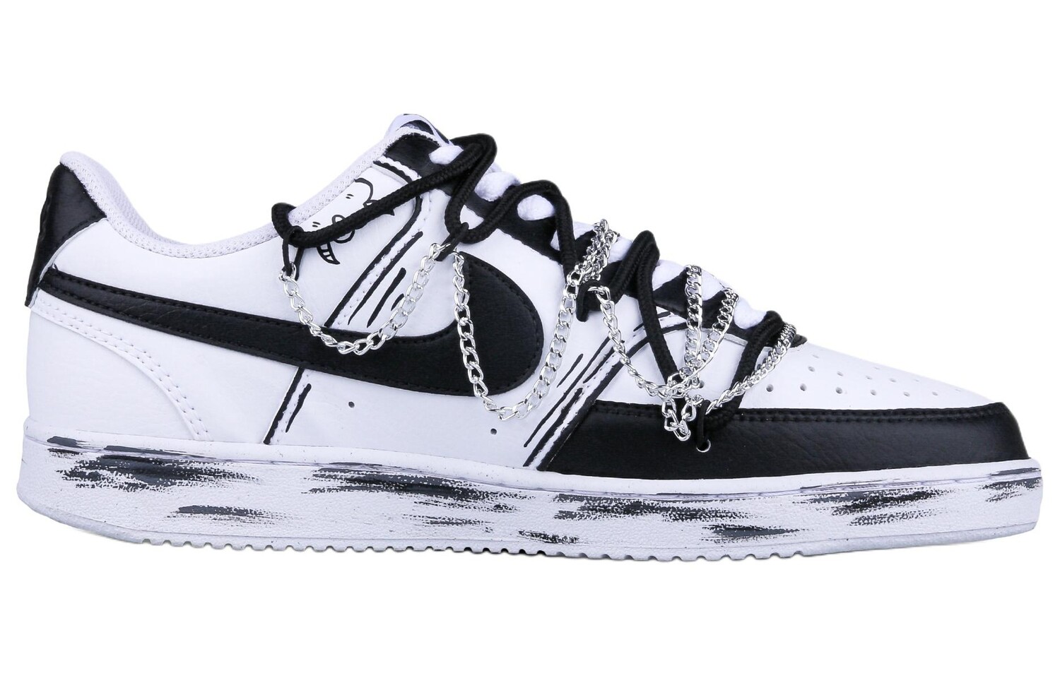 Мужские кроссовки для скейтбординга Nike Court Vision 1, Black — фото 2
