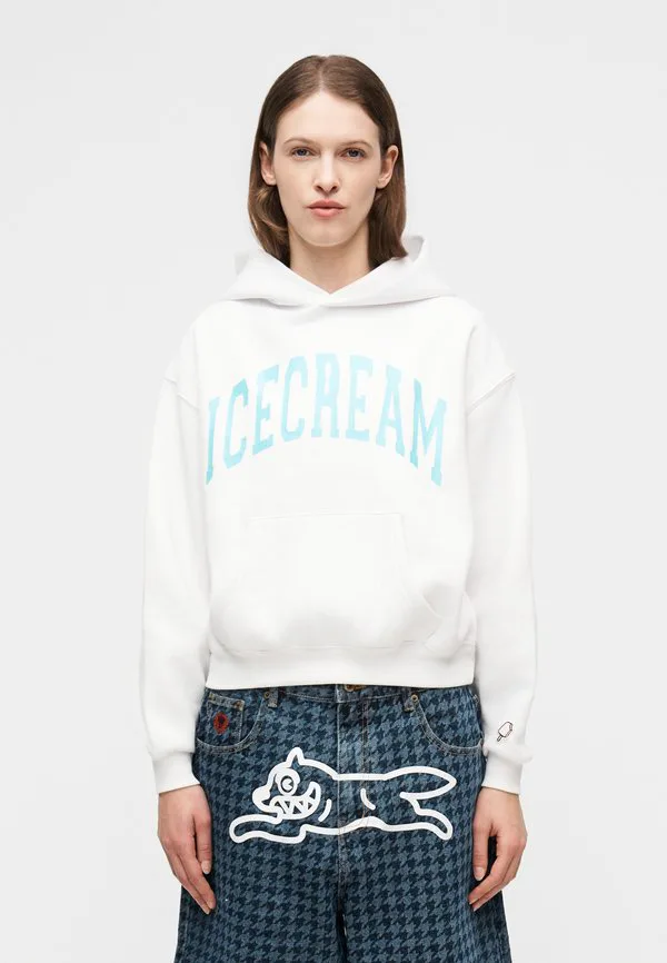 

Укороченная толстовка с капюшоном для колледжа Icecream, White, Белый, Укороченная толстовка с капюшоном для колледжа Icecream, White