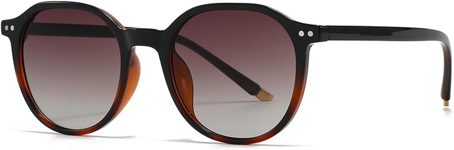 

Популярные модные круглые солнцезащитные очки для женщин, винтажные, с заклепками, в стиле панк, мужские, с градиентной защитой UV400 (как на картинке) TVTBBVV, As the Picture