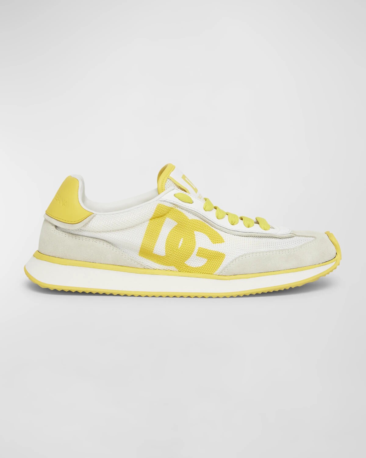 Кроссовки DG из смешанного материала Dolce&Gabbana, цвет White Yellow