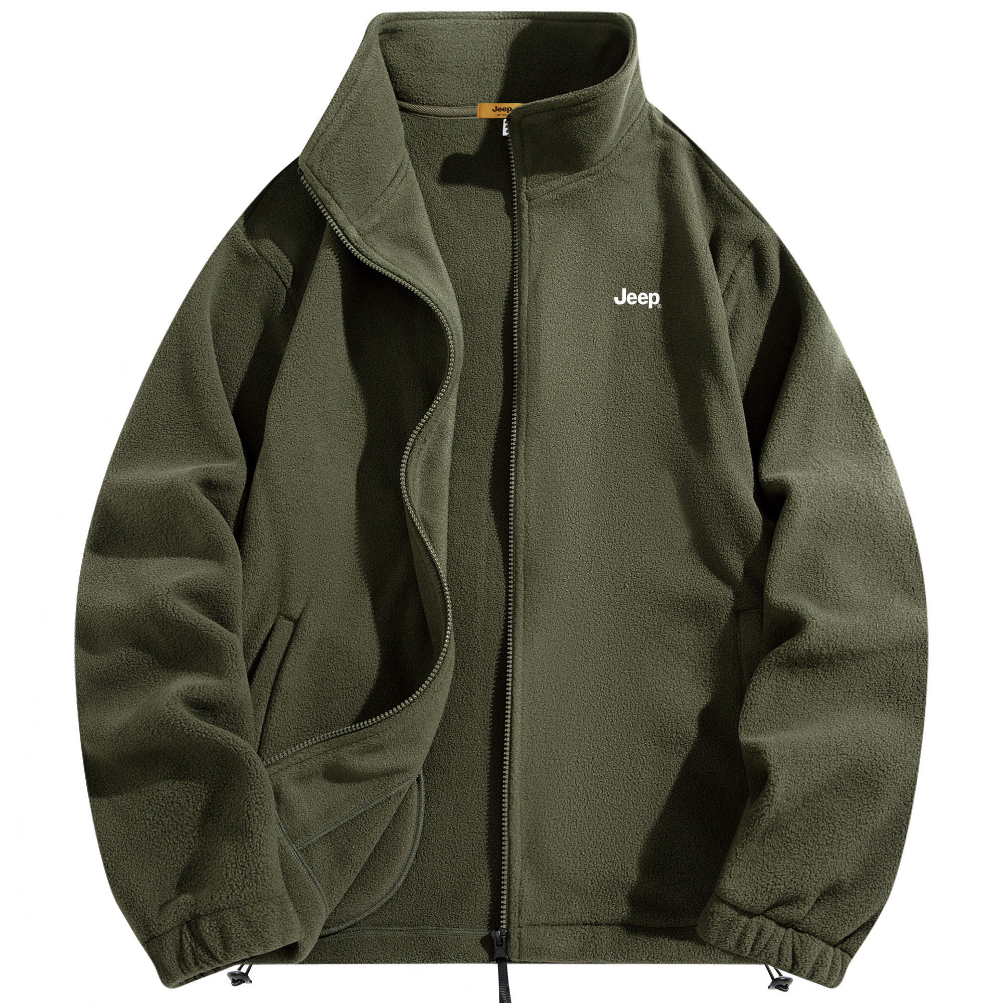

Вельветовая куртка Unisex Stand Collar утепленная и на флисе Jeep, army зеленый