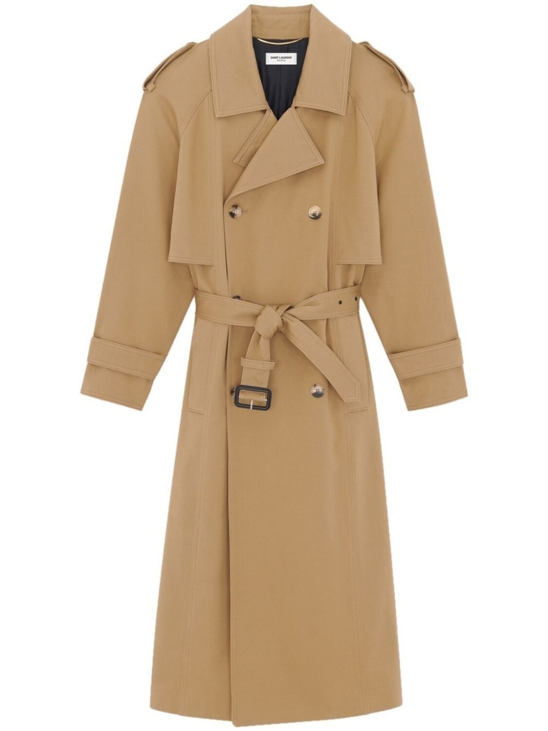 

Saint Laurent тренч Classic, нейтральный цвет