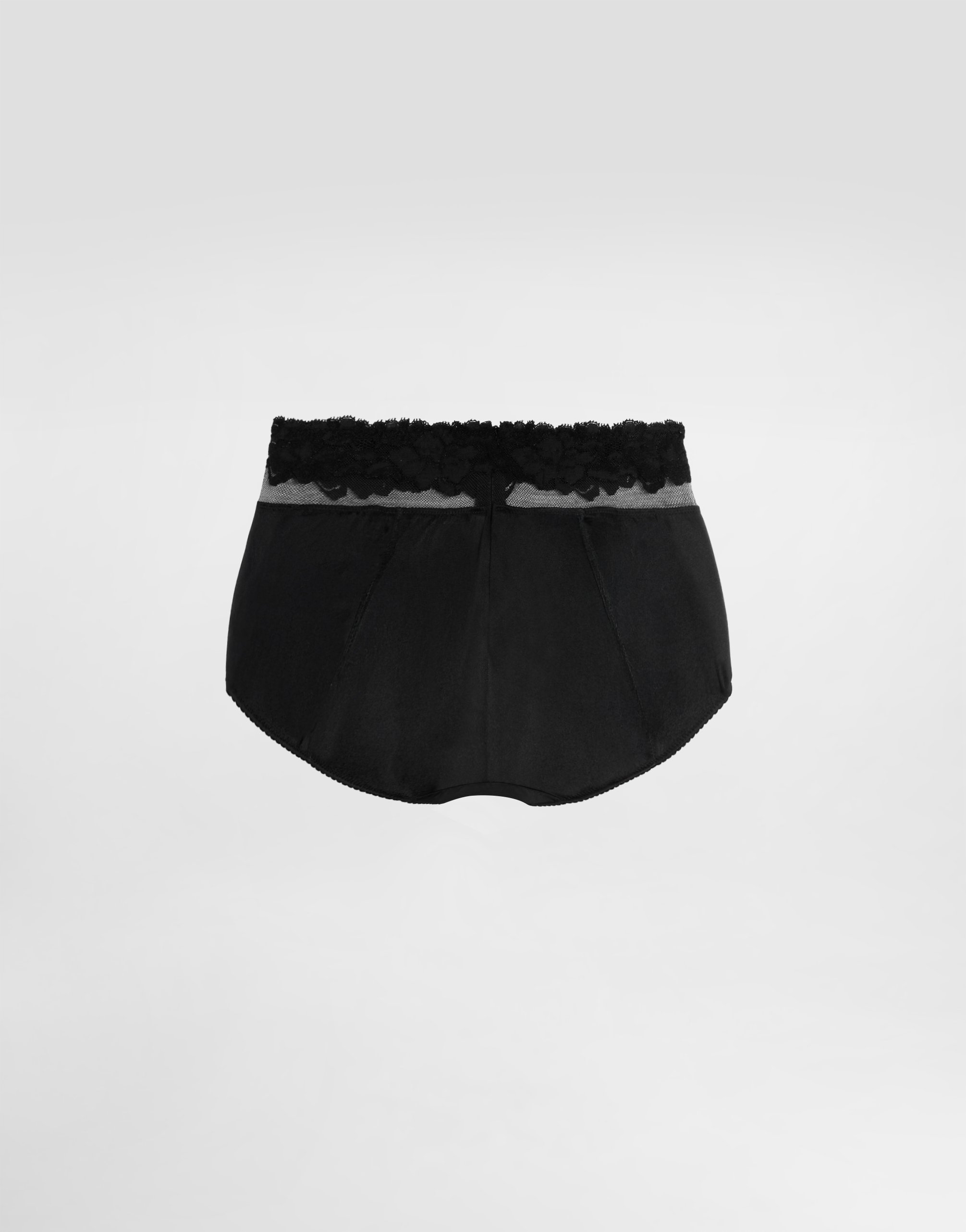 Атласные трусы с кружевом Dolce & Gabbana, черный — фото 2