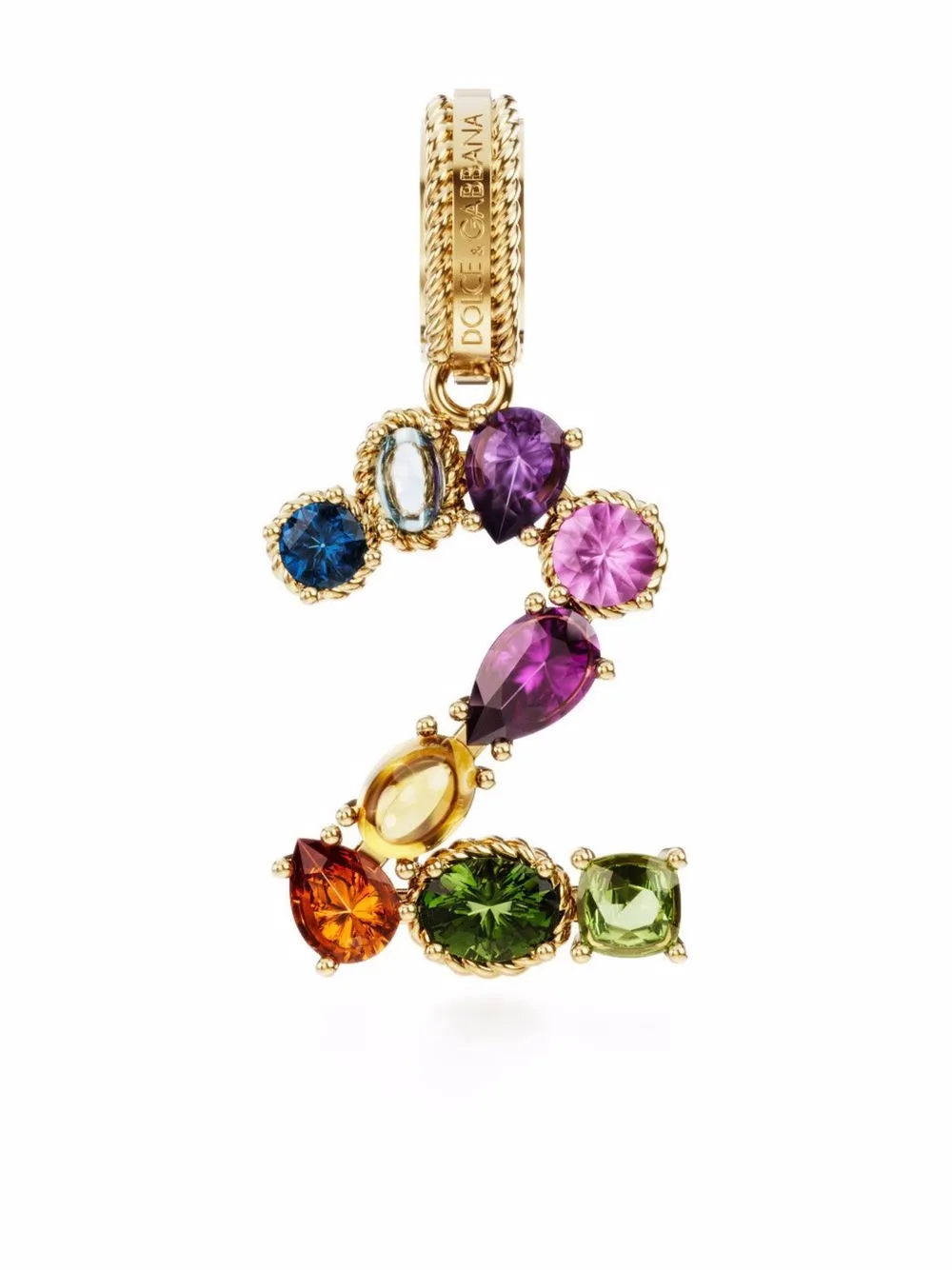 

Подвеска Number 2 из желтого золота с камнями DOLCE & GABBANA, золотой