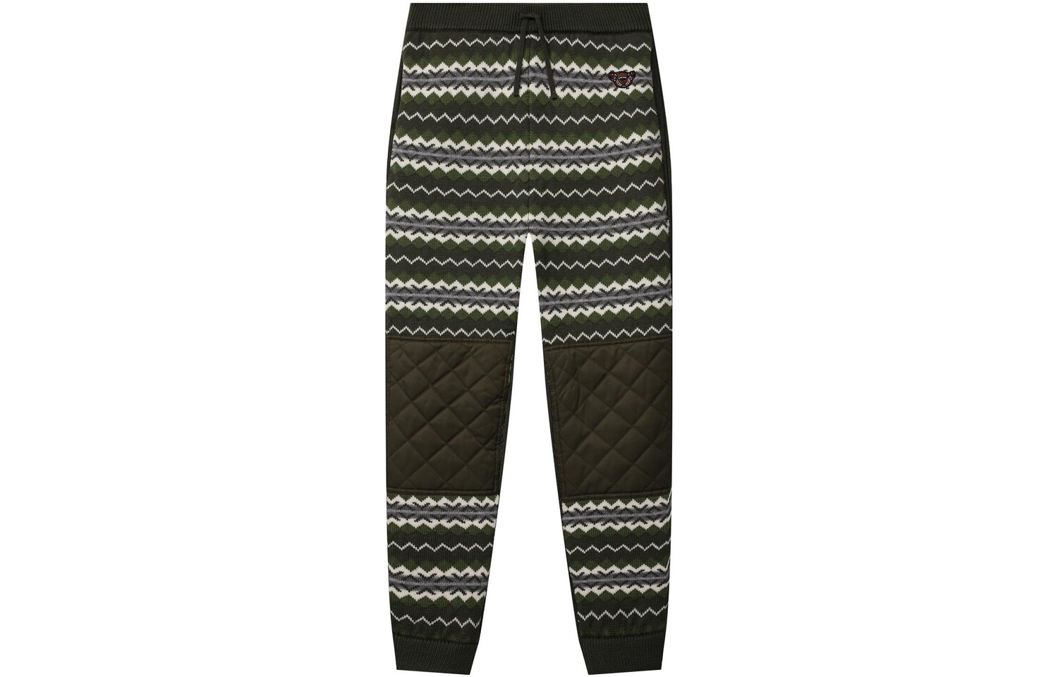 

Детские трикотажные спортивные штаны Burberry, цвет Khaki Green