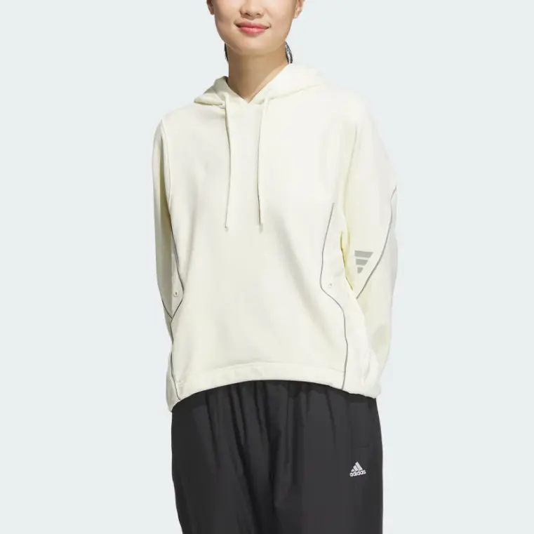 Футболка с капюшоном женская цвета слоновой кости Adidas — фото 3