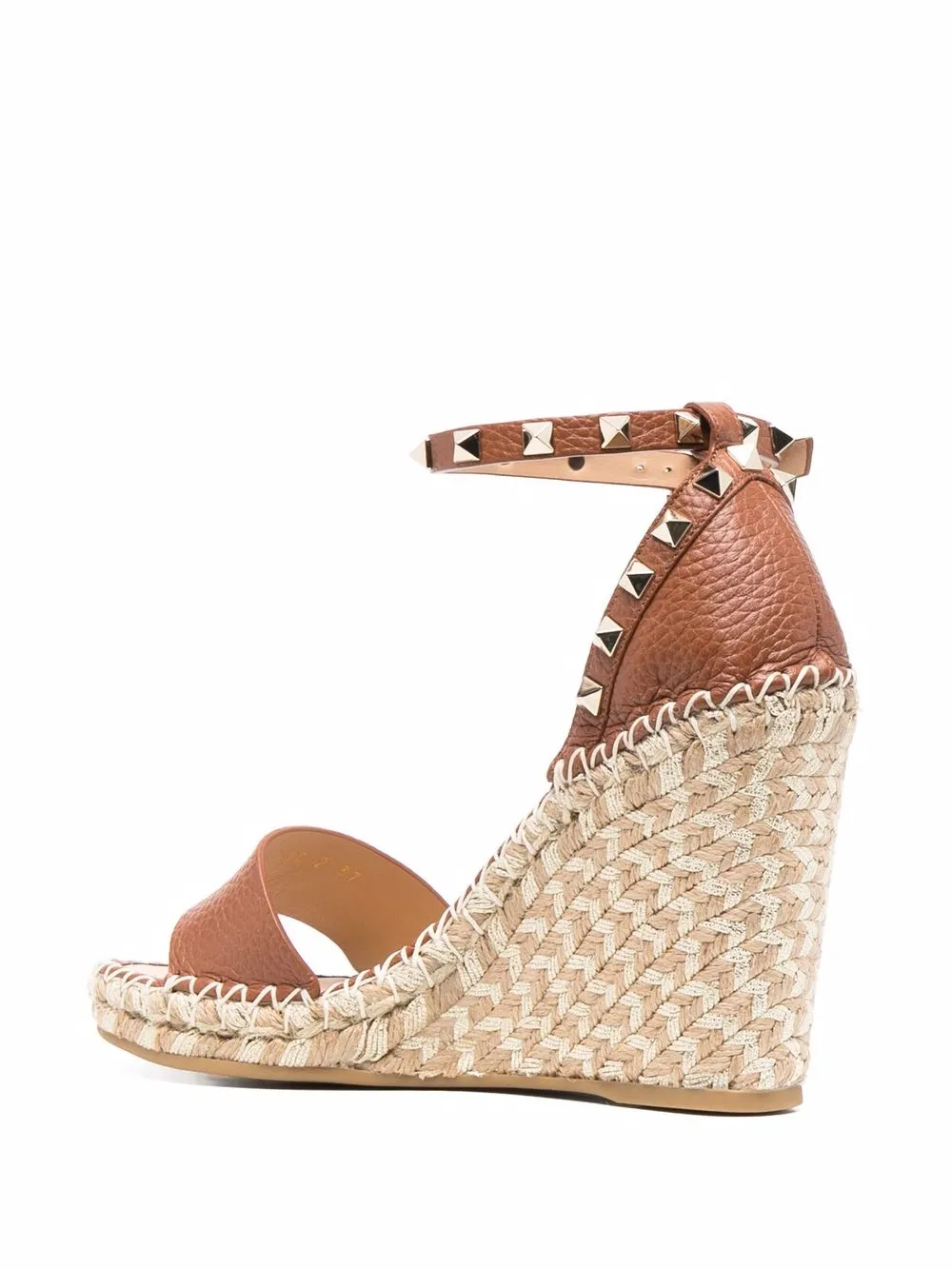 Эспадрильи Rockstud на танкетке VALENTINO GARAVANI, коричневый — фото 3