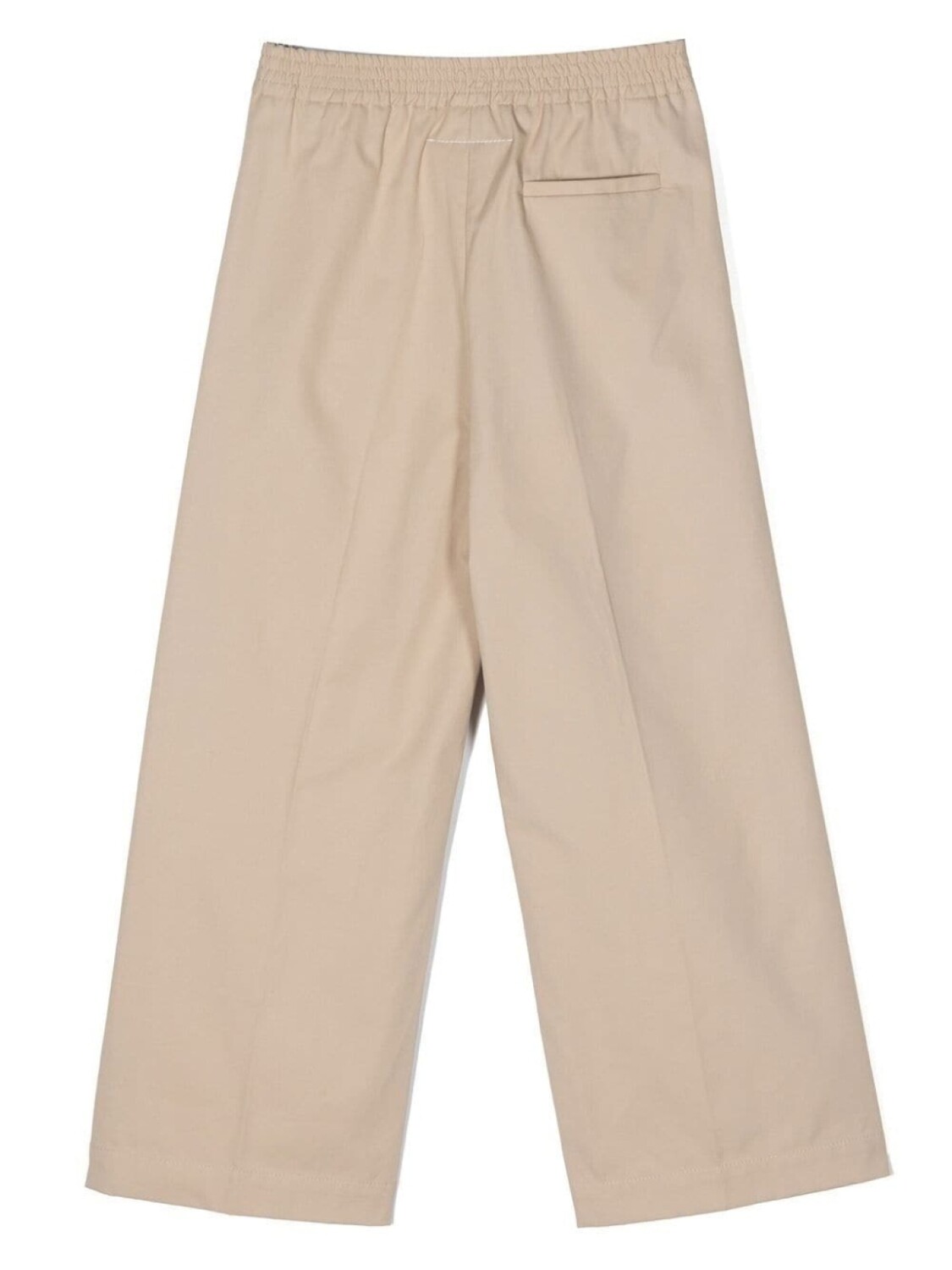 

MM6 Maison Margiela Kids широкие брюки с вышитым логотипом, нейтральный цвет