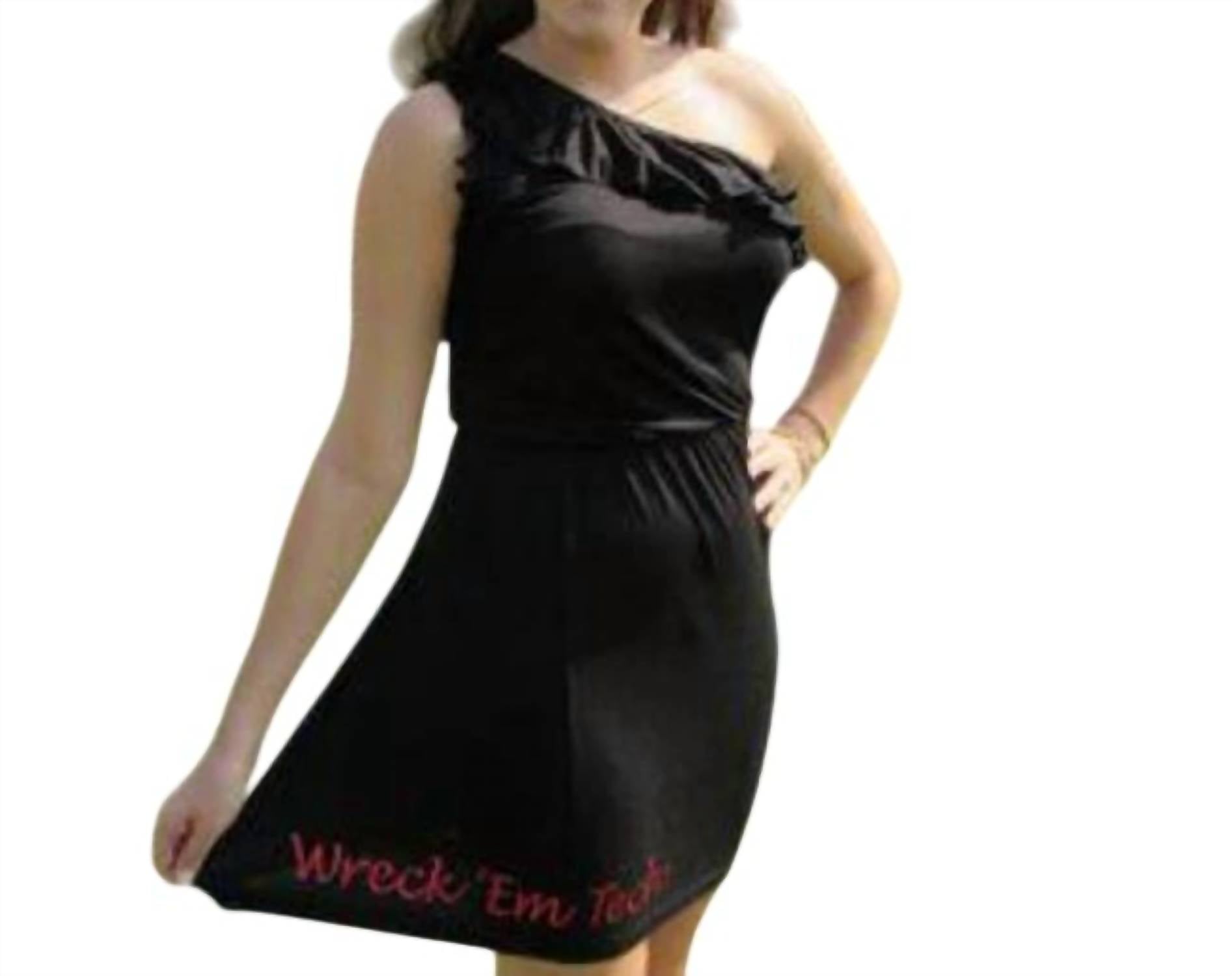 

Платье с асимметричным плечом Texas Tech University LivyLu, черный